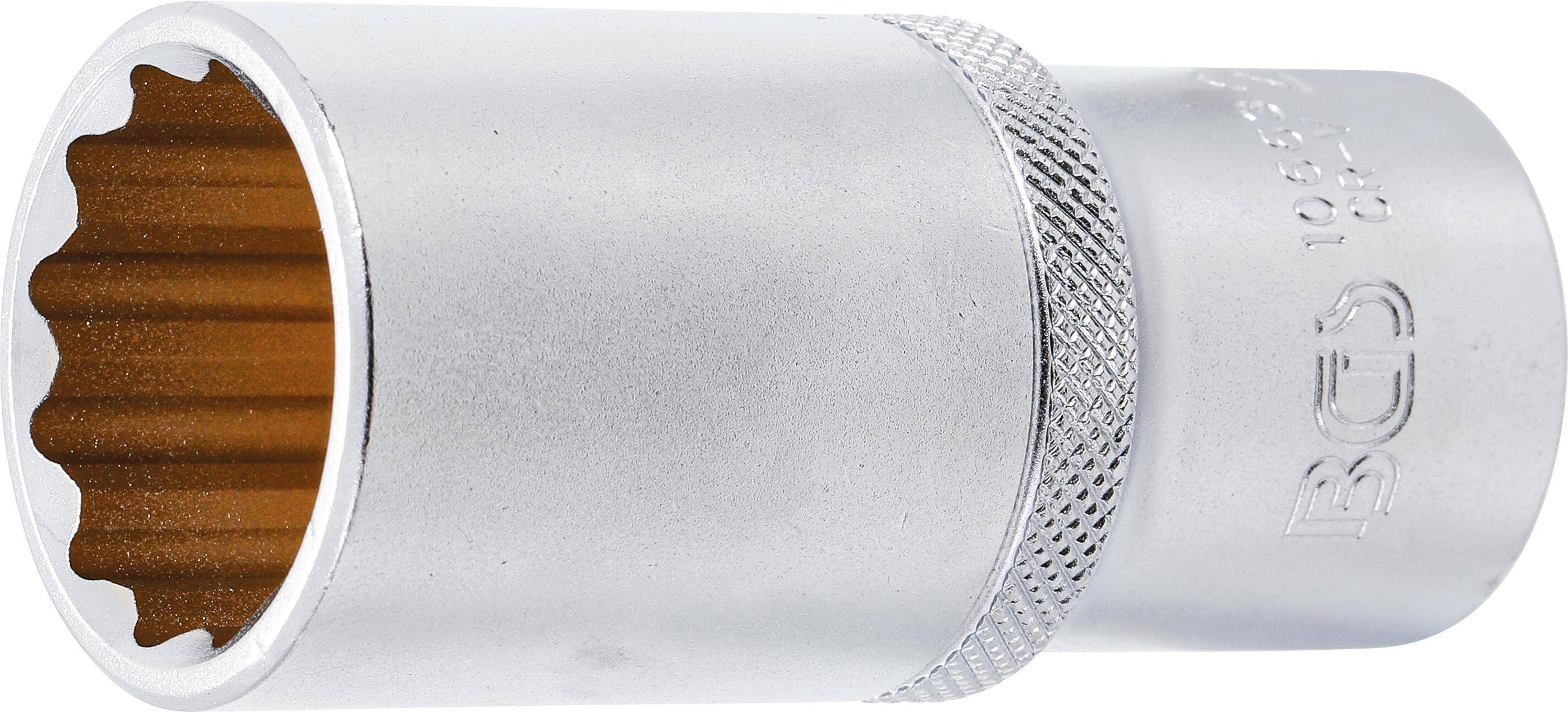 BGS Steckschlüssel-Einsatz Zwölfkant, tief | Antrieb Innenvierkant