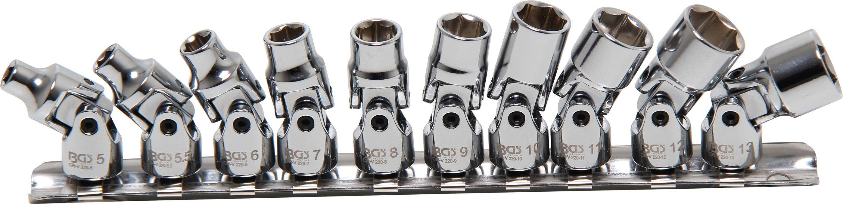 BGS Gelenk-Steckschlssel-Satz | Antrieb Innenvierkant 6,3 mm (1/4") |