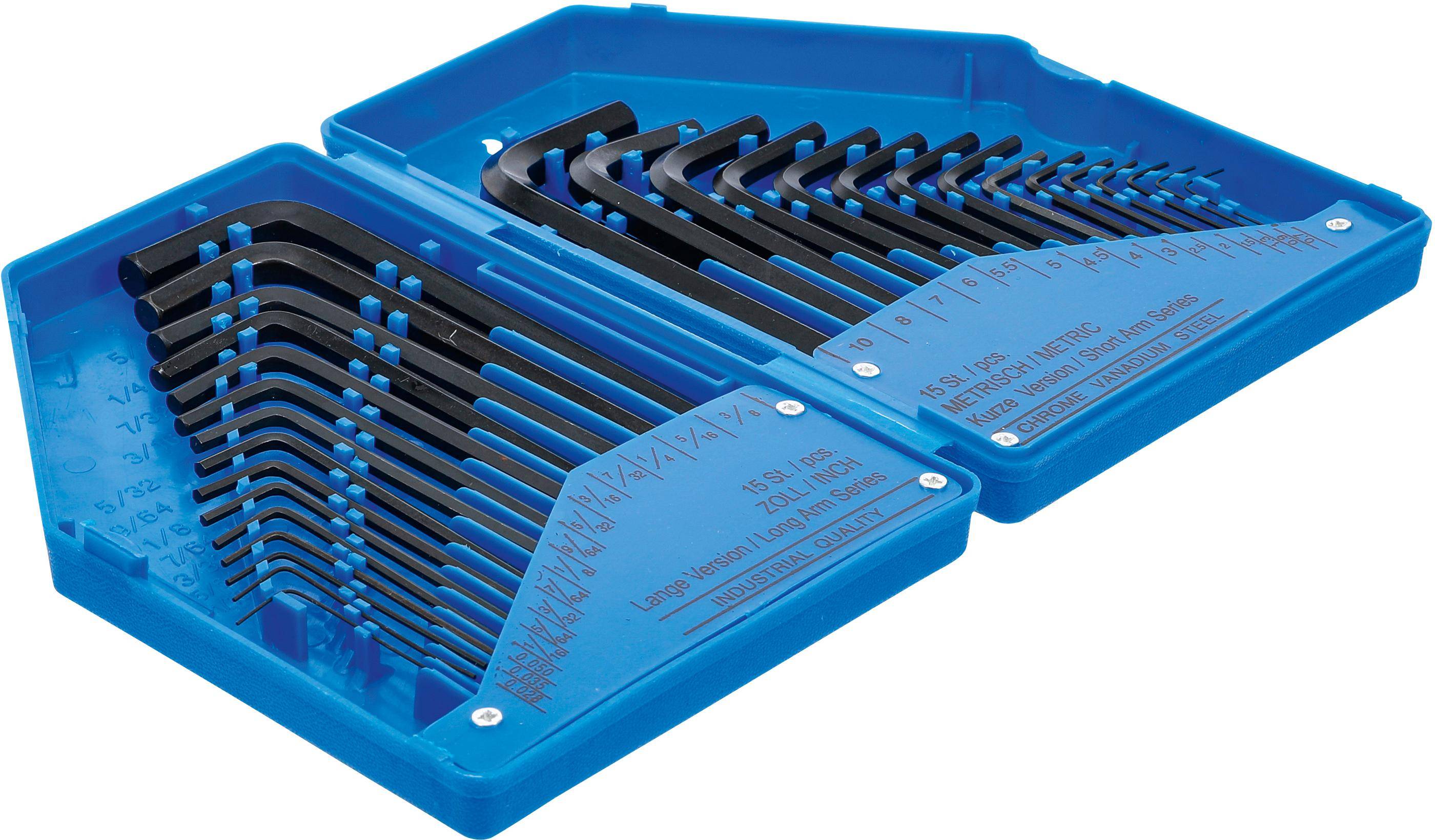 BGS Diy Winkelschlüssel-Satz | Zollmaße/metrisch | Innensechskant |