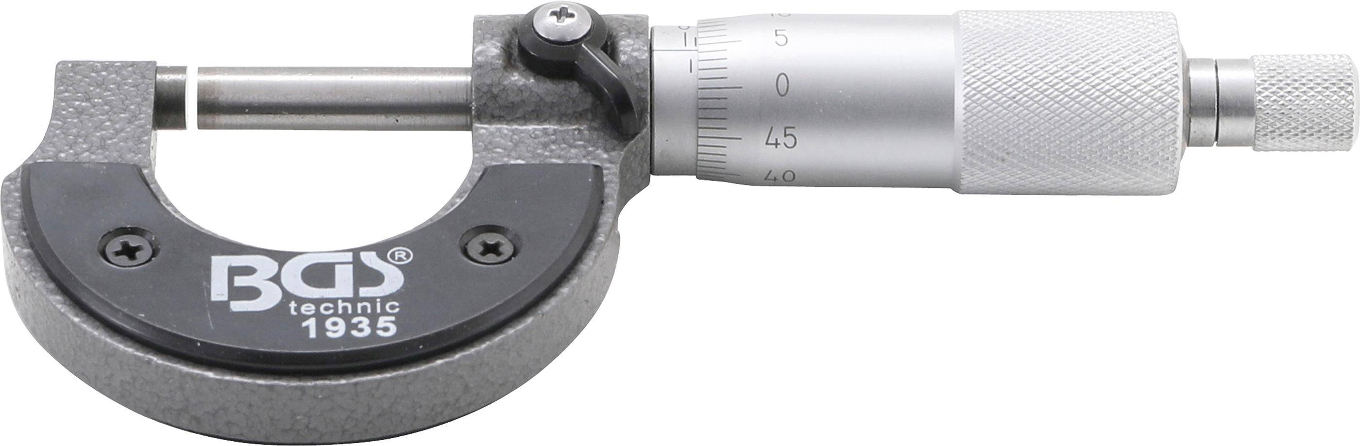 BGS technic Bügelmessschraube | Genauigkeit 0,01 mm | 0 - 25 mm