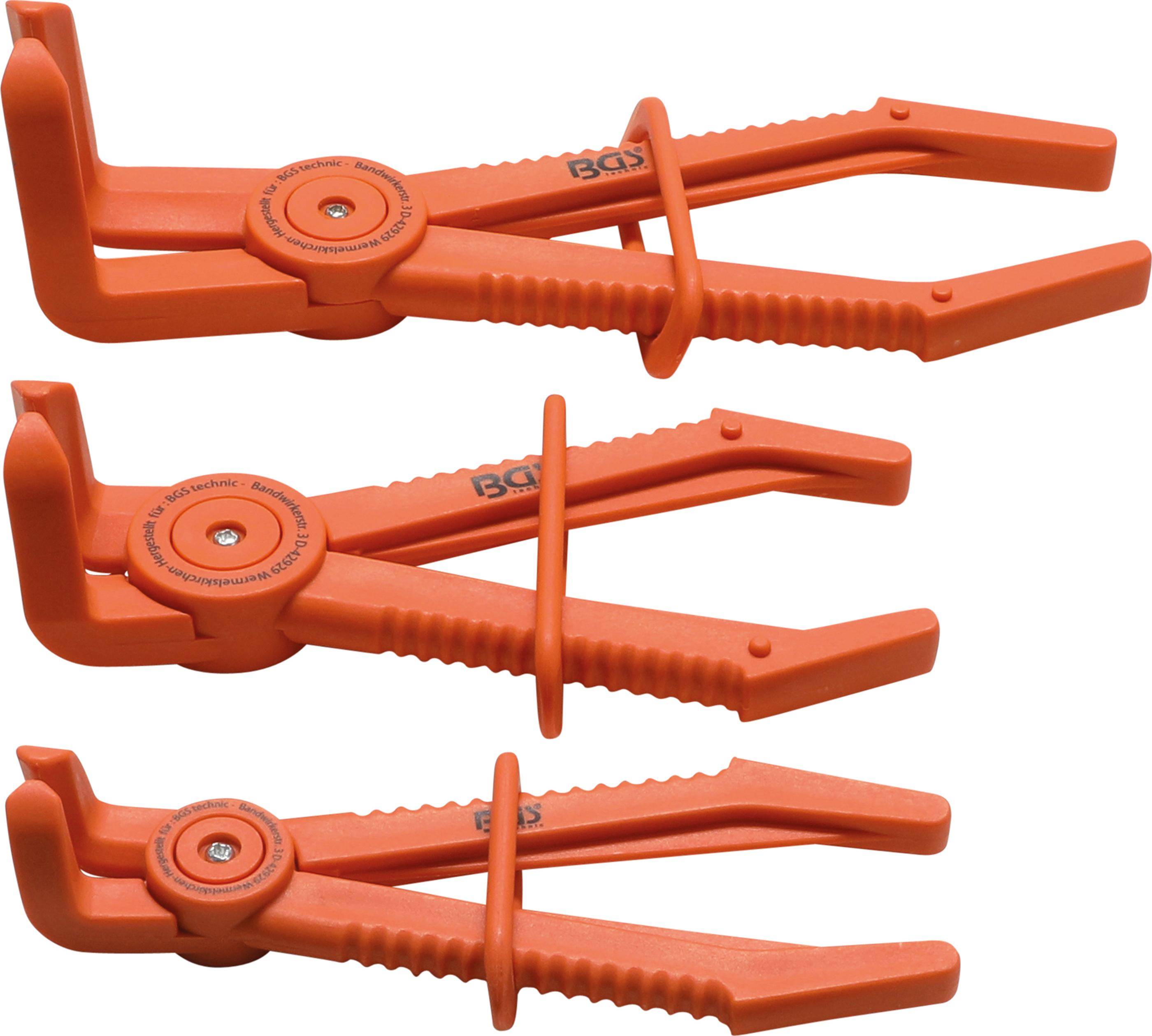 BGS technic Schlauch-Abklemmzangen-Satz | 90 abgewinkelt | 155 - 220