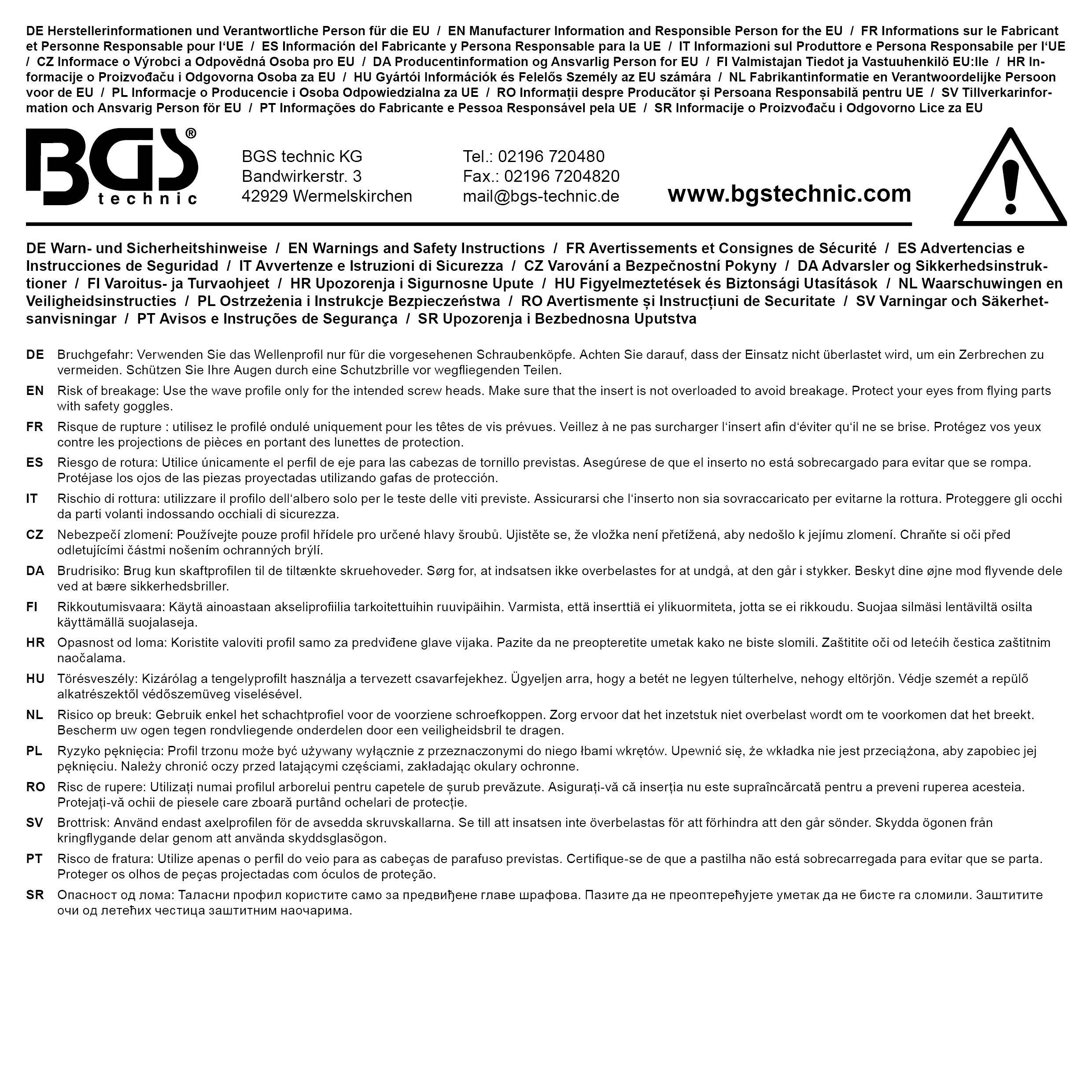 BGS Steckschlüssel-Einsatz Super Lock, tief | Antrieb Innenvierkant