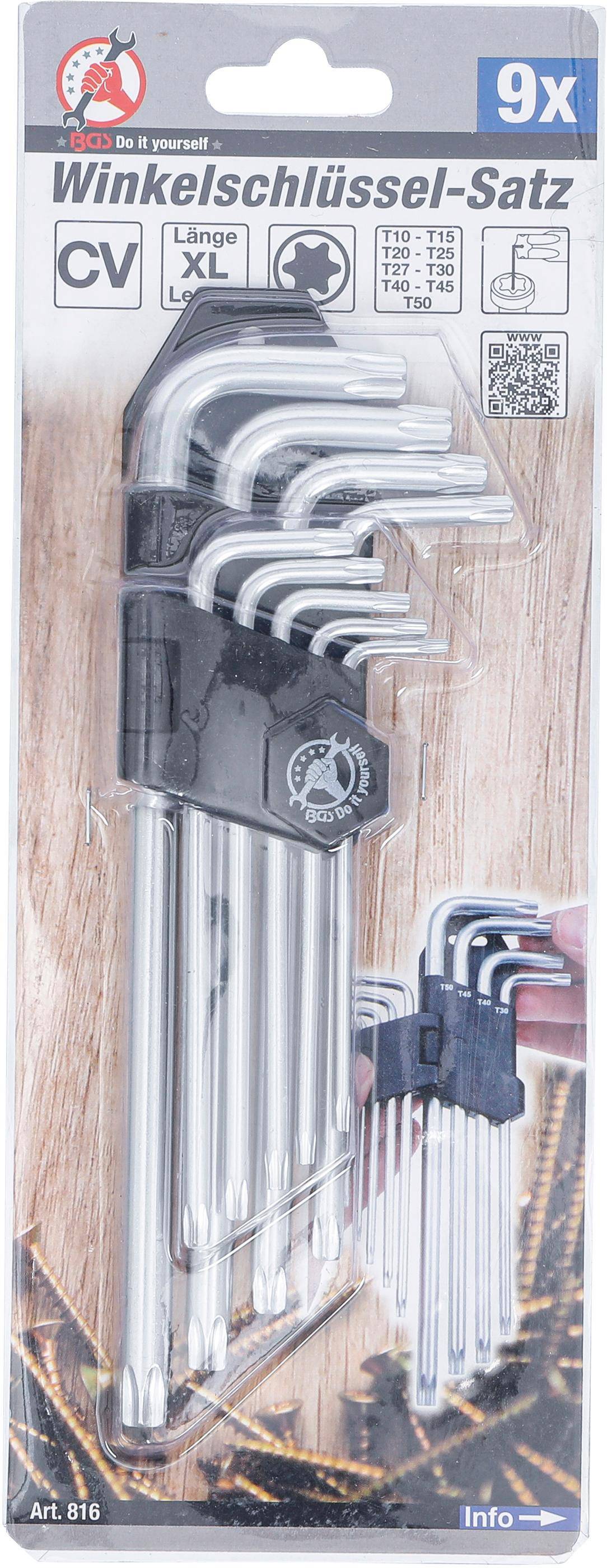 BGS technic Winkelschlssel-Satz | lang | T-Profil (fr Torx) | T10 -