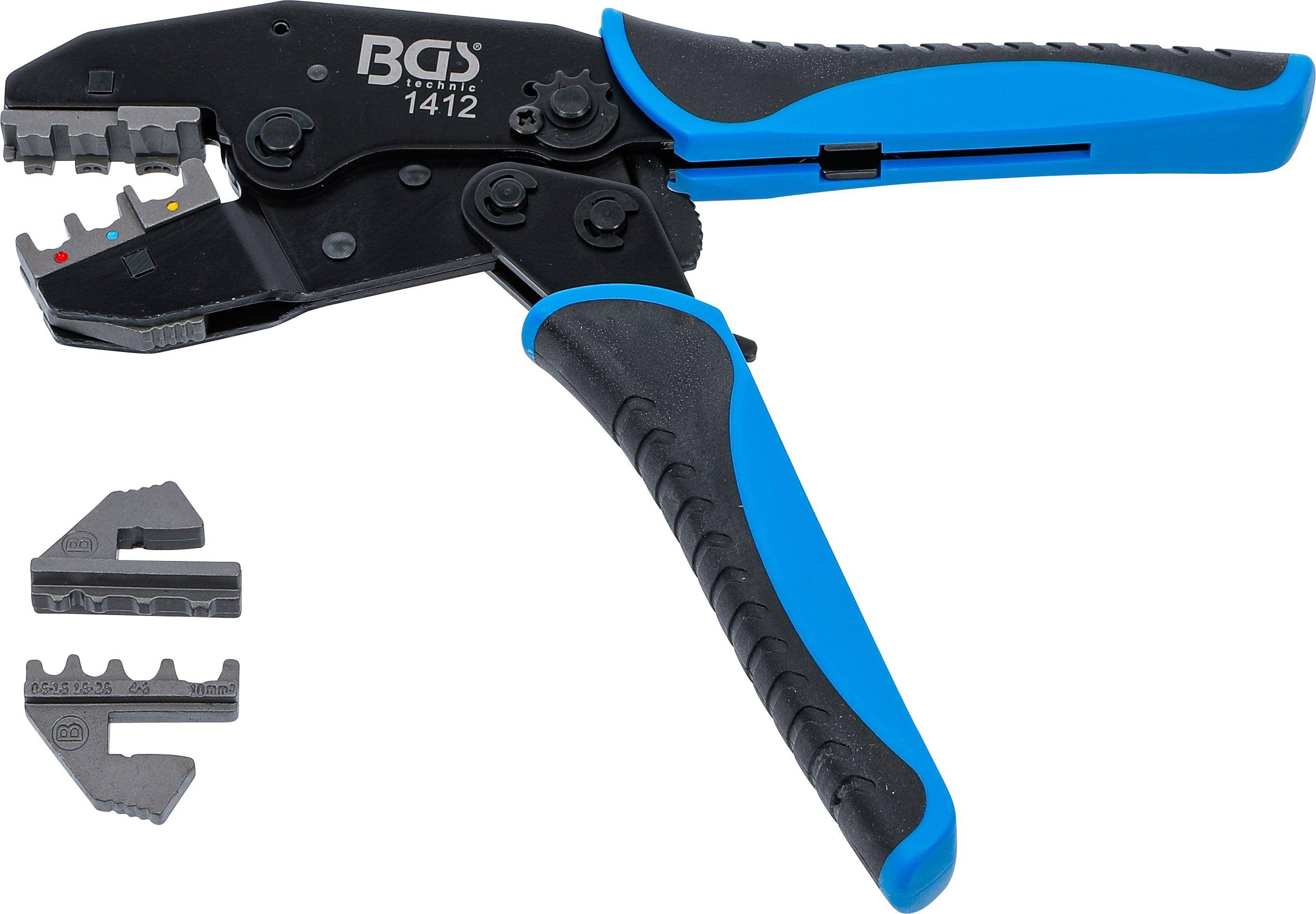 BGS technic Crimpzange mit Ratschenfunktion | auswechselbare