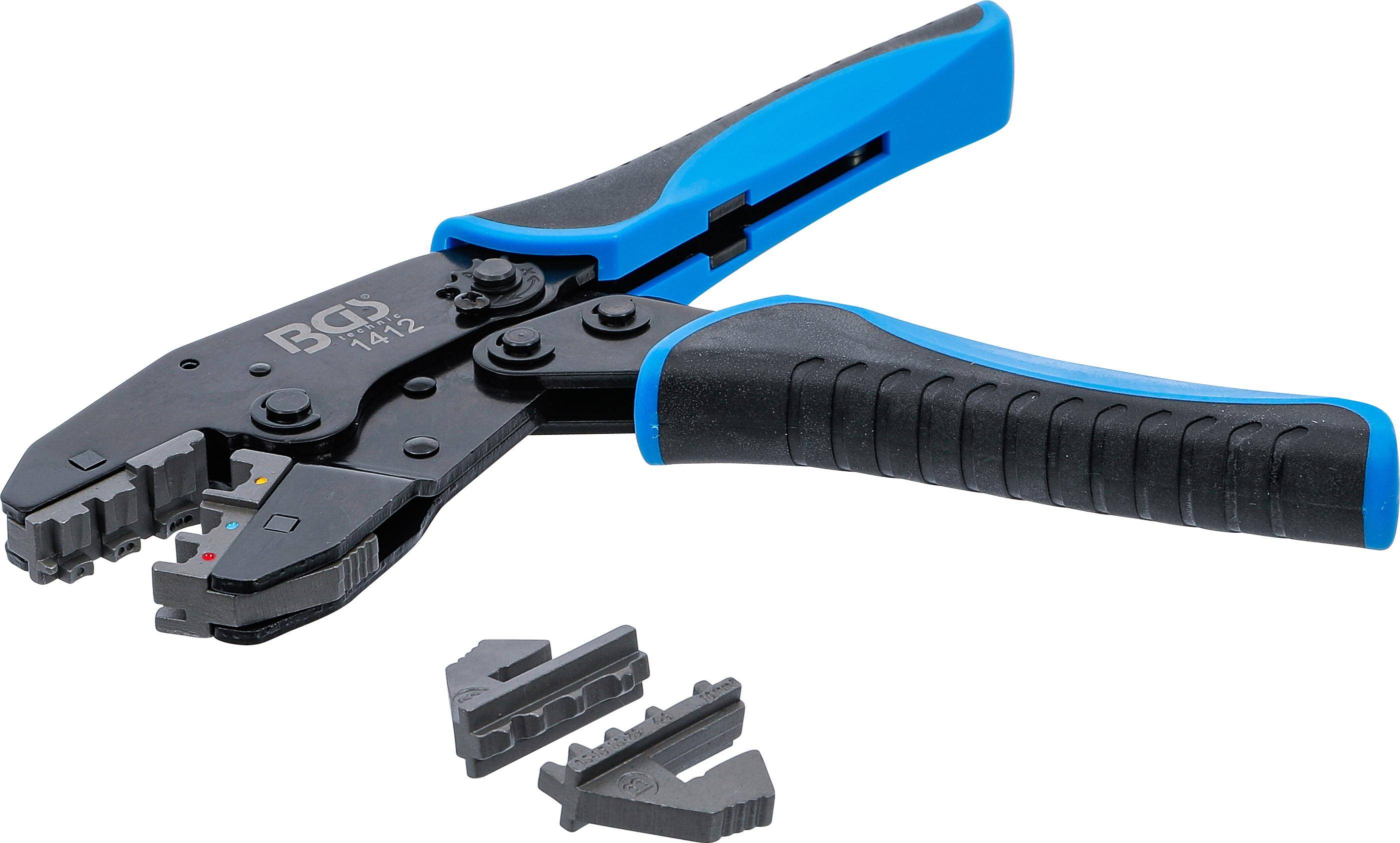 BGS technic Crimpzange mit Ratschenfunktion | auswechselbare