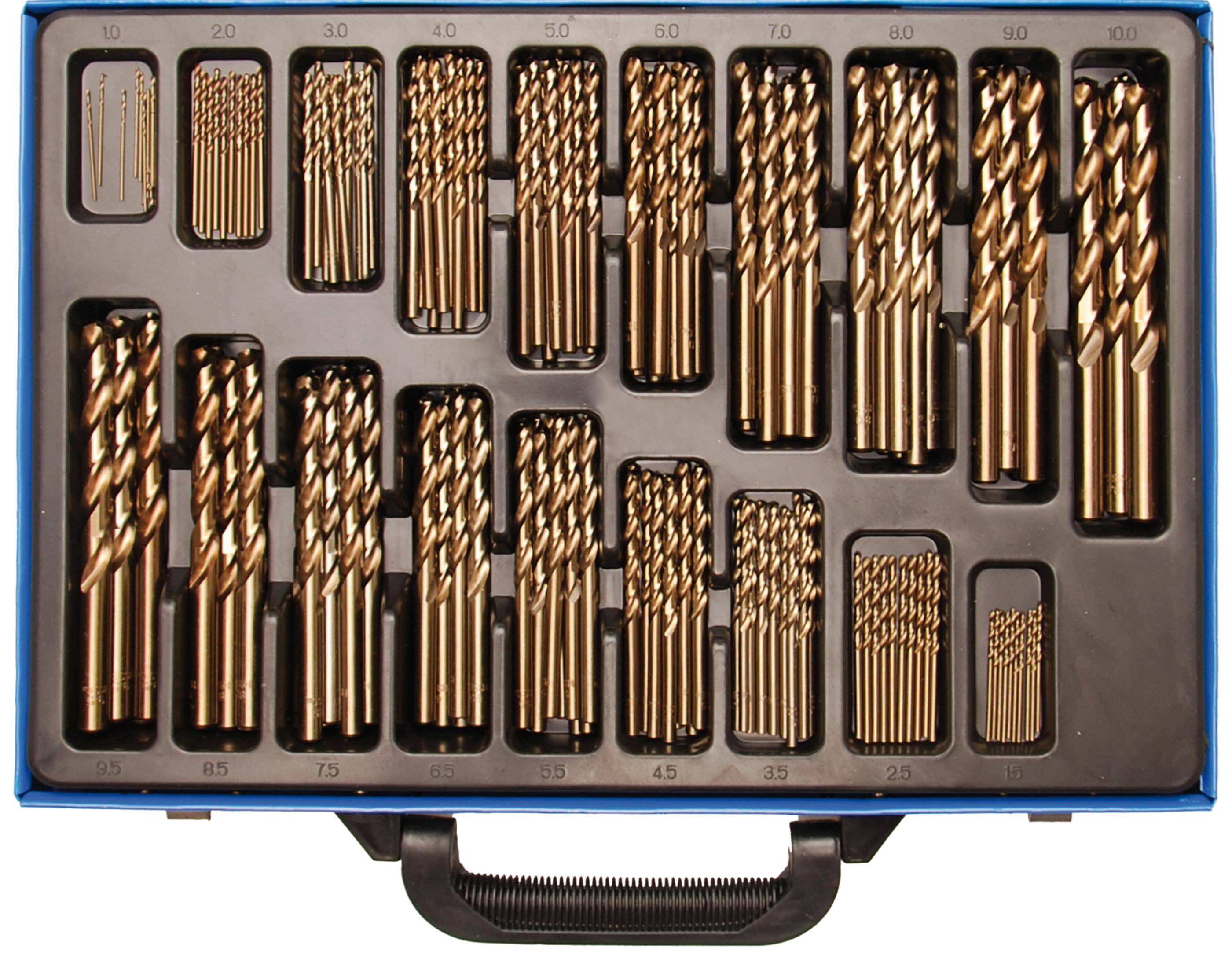 BGS technic Spiralbohrer-Satz | HSS | 5% Cobalt-Legierung | 1 - 10 mm