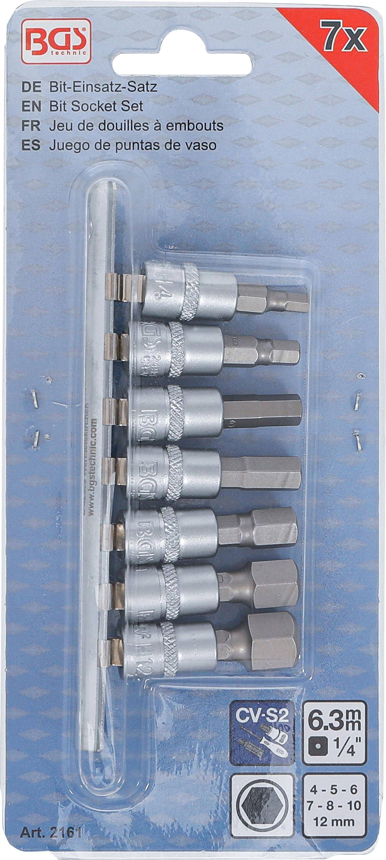 BGS technic Bit-Einsatz-Satz | Antrieb Innenvierkant 6,3 mm (1/4") |