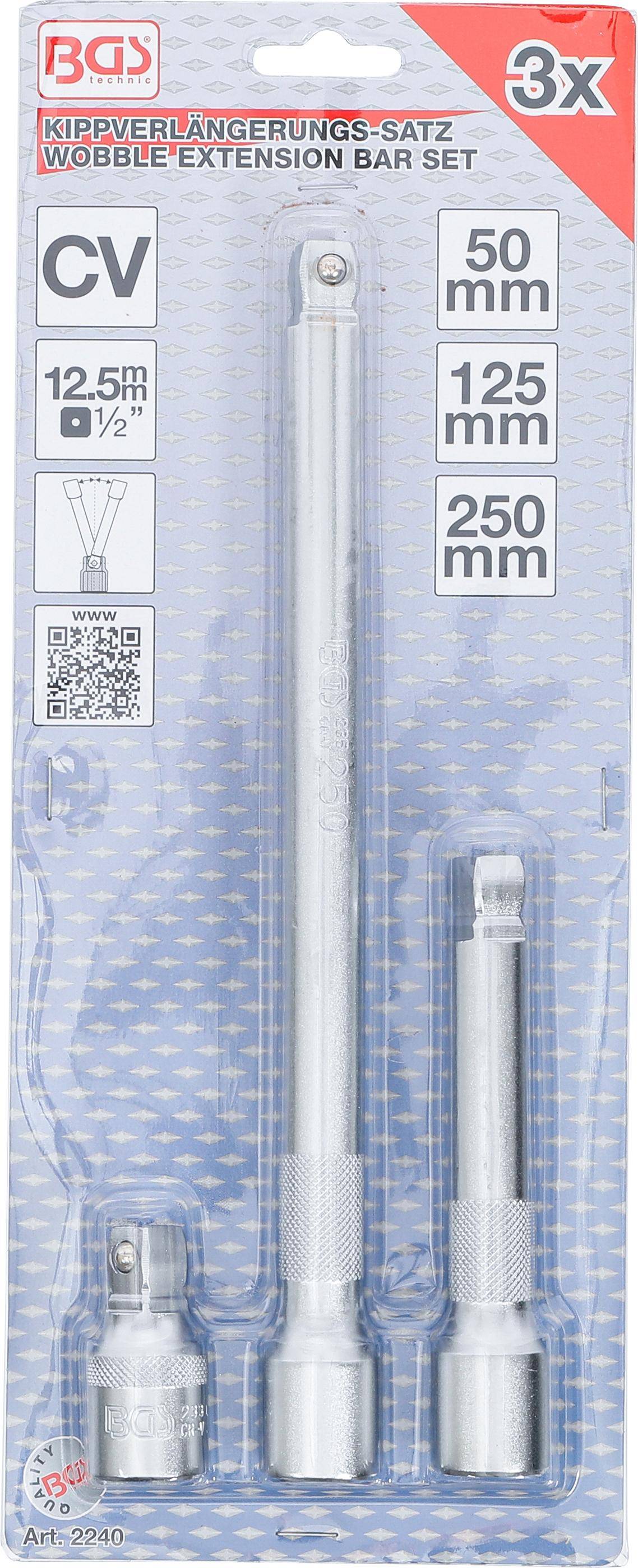 BGS Kippverlängerungs-Satz | 12,5 mm (1/2") | 50 / 125 / 250 mm |