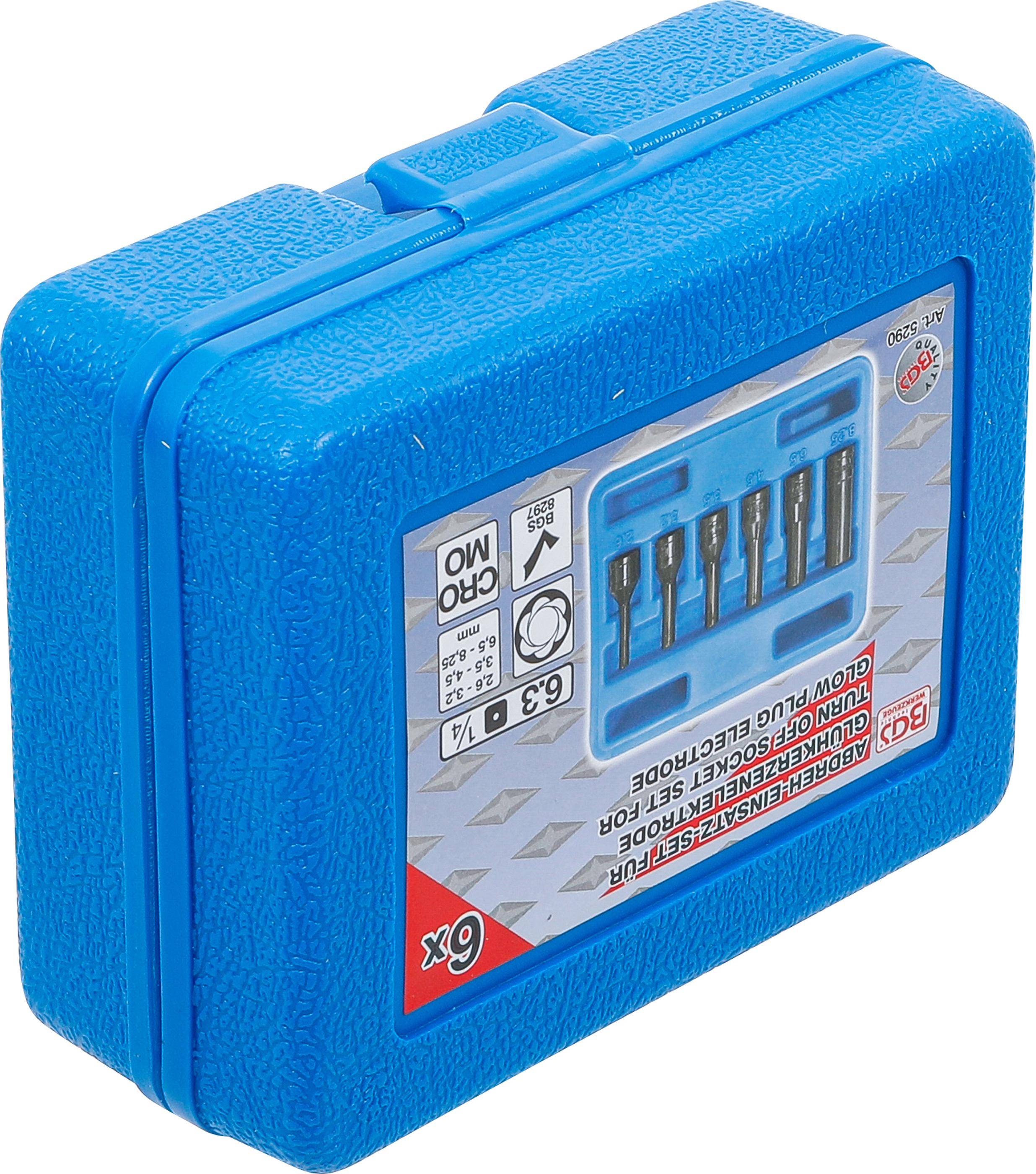 BGS Abdreh-Einsatz-Satz fr Glhkerzenelektrode | Antrieb Innenvierkant