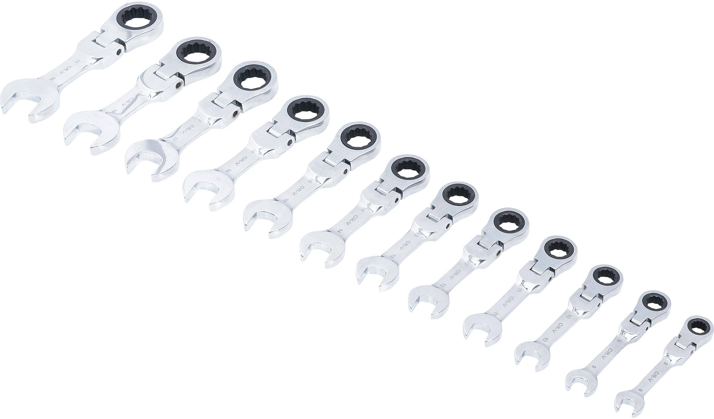 BGS Do It Yourself Ratschenring-Maulschlssel-Satz | extra kurz | SW 8