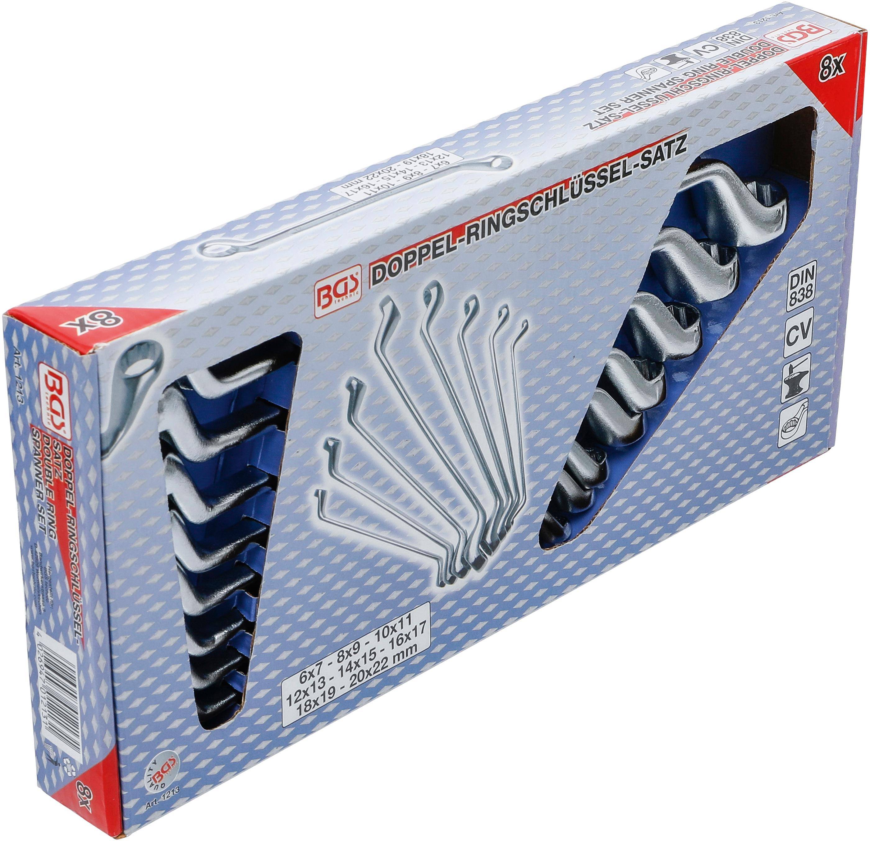 BGS Doppel-Ringschlssel-Satz | gekrpft | SW 6 x 7 - 20 x 22 mm |