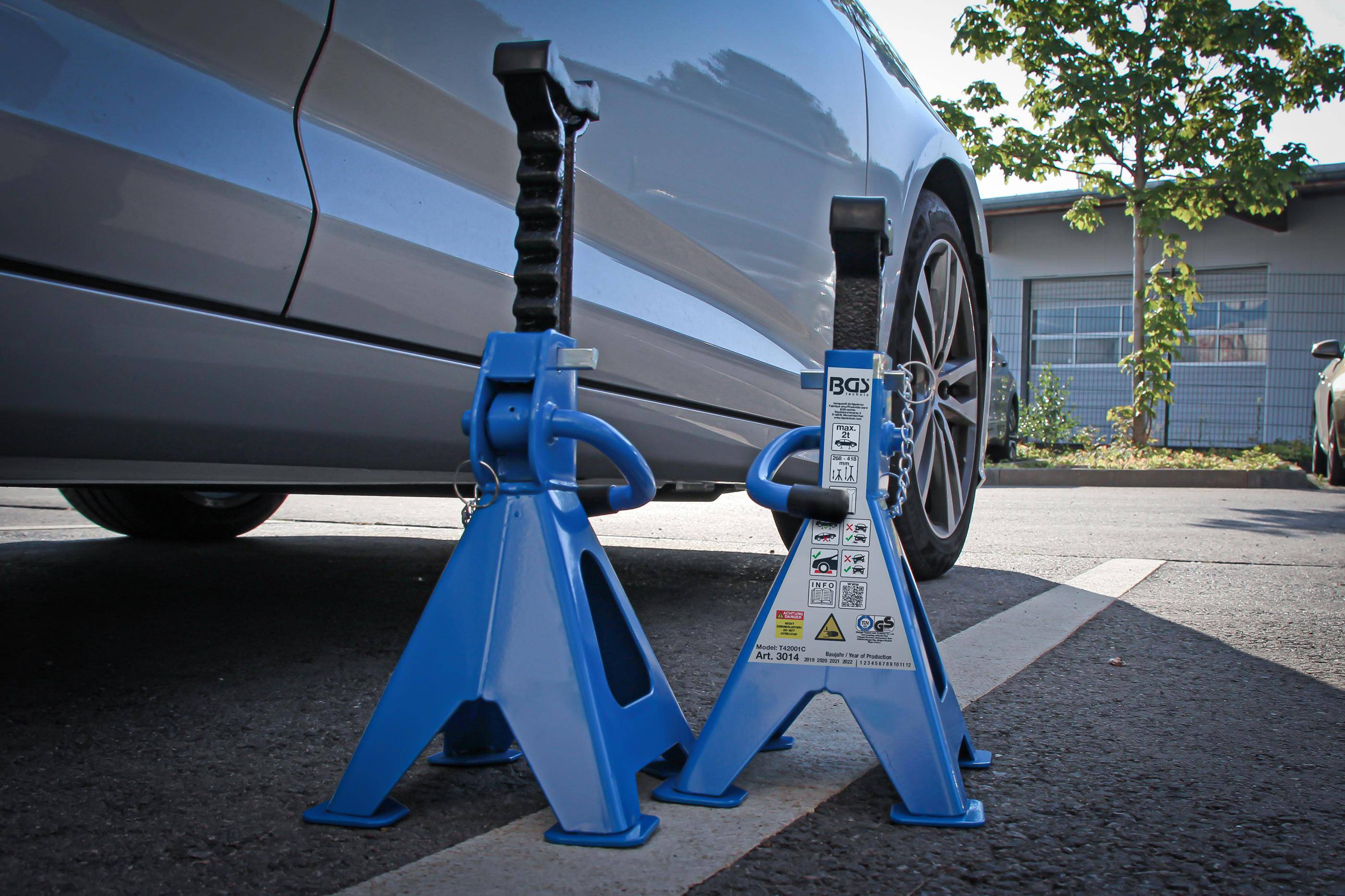 BGS technic Unterstellböcke | Traglast 2000 kg / Paar | Hub 268 - 418