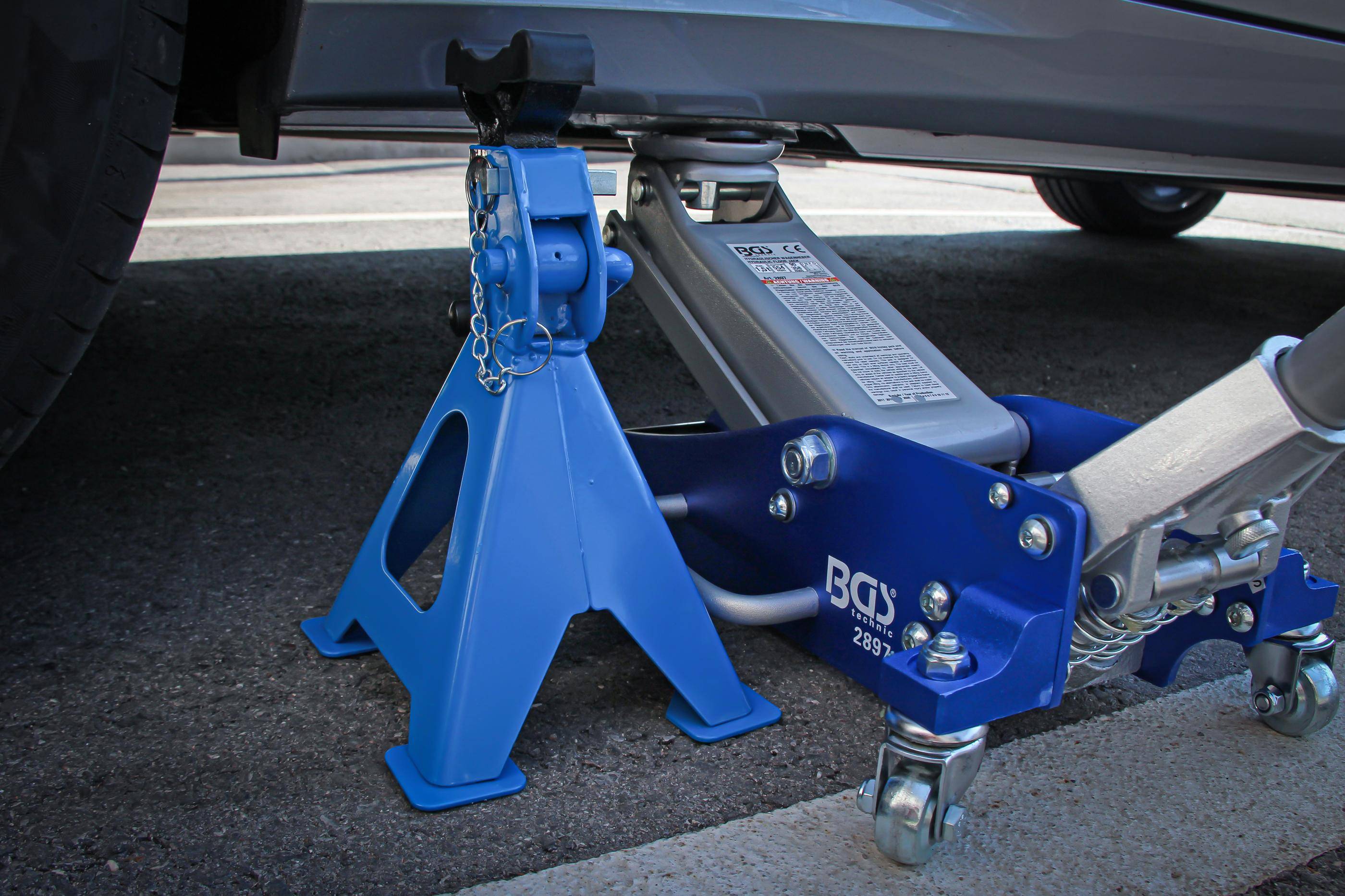 BGS technic Unterstellböcke | Traglast 2000 kg / Paar | Hub 268 - 418