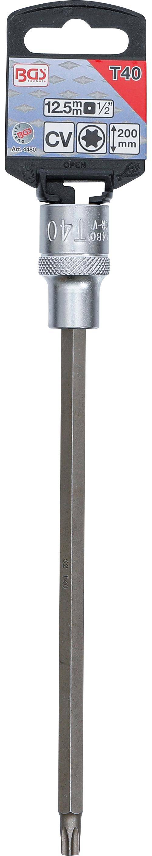 BGS technic Bit-Einsatz | Lnge 200 mm | Antrieb Innenvierkant 12,5 mm