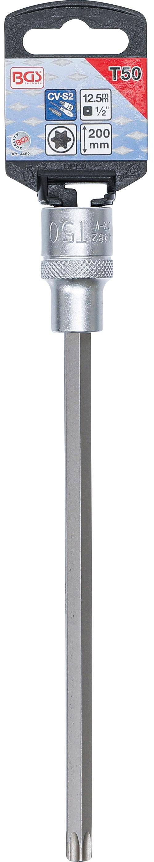 BGS technic Bit-Einsatz | Lnge 200 mm | Antrieb Innenvierkant 12,5 mm