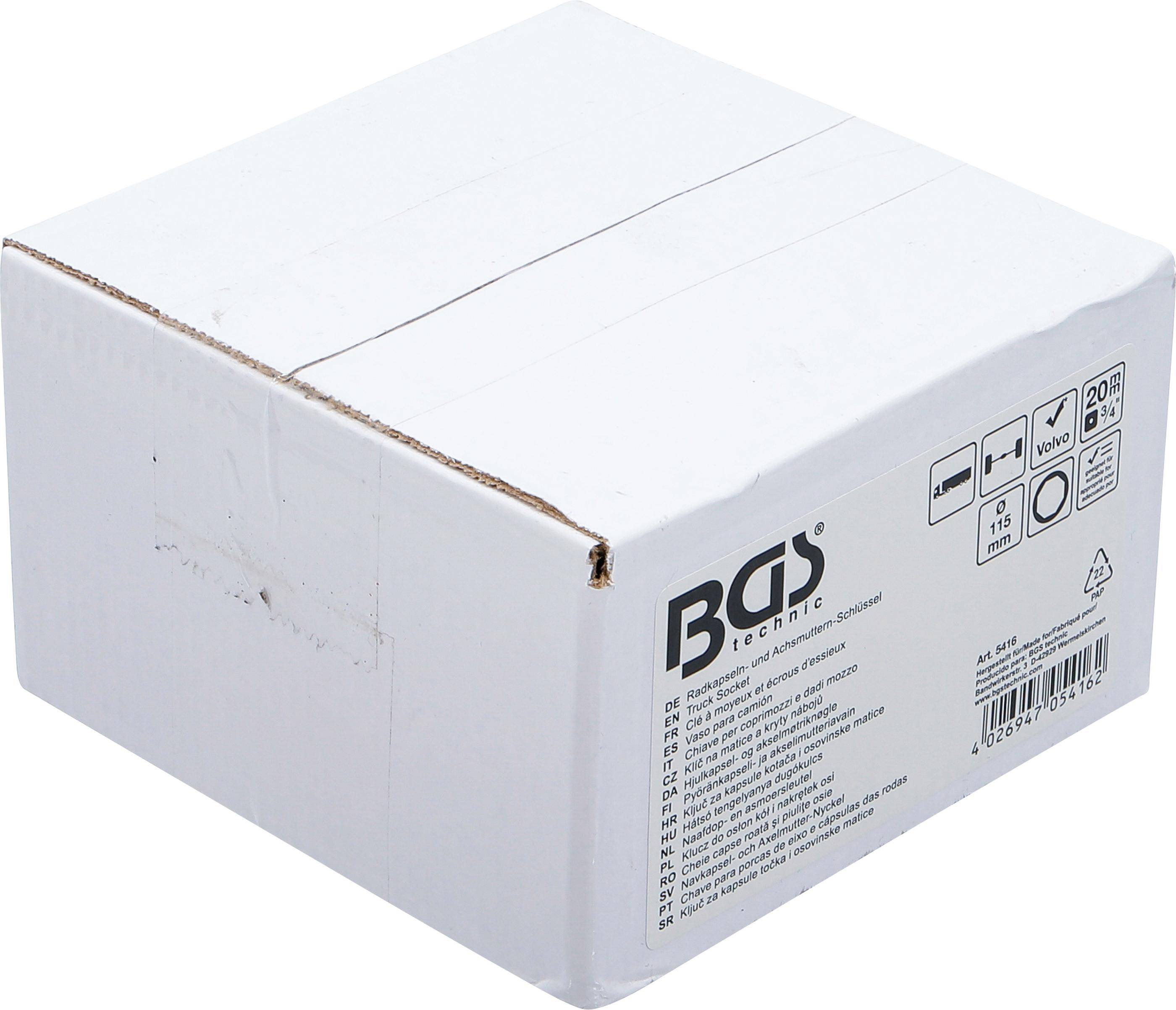BGS technic Radkapseln- und Achsmuttern-Schlssel | 8-kant | 115 mm |