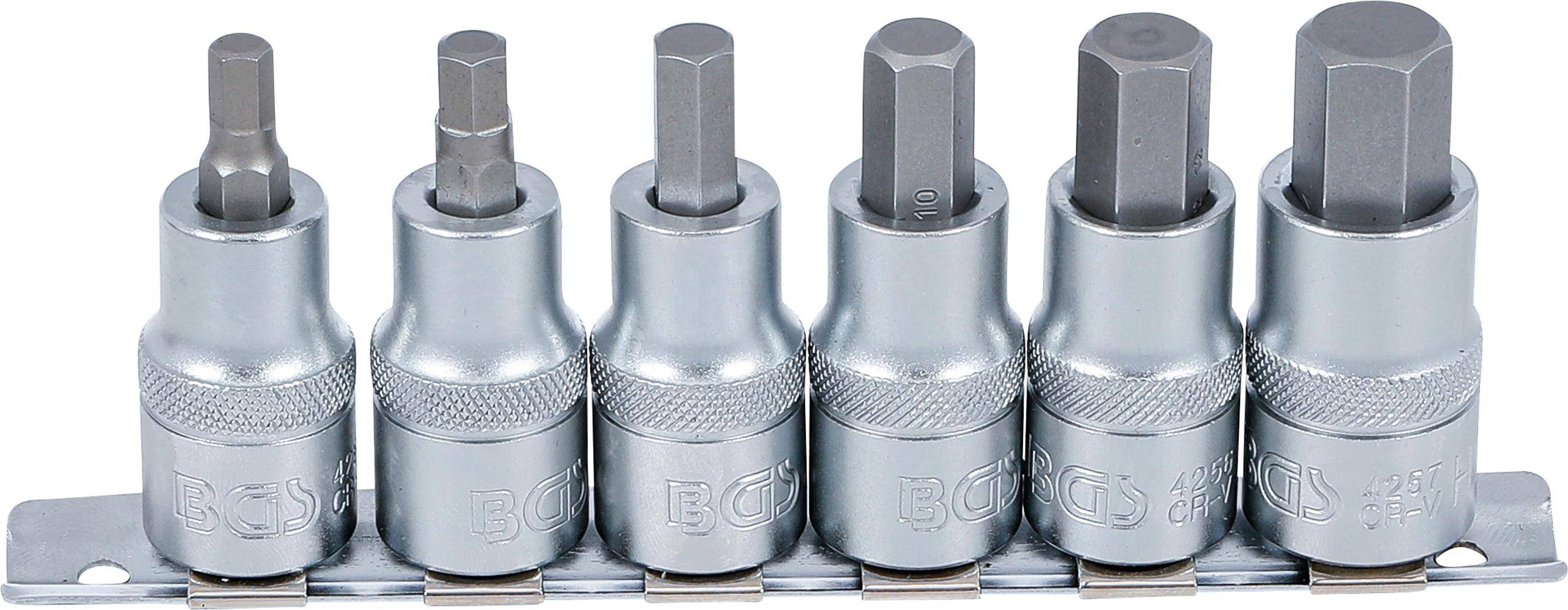 BGS technic Bit-Einsatz-Satz | Antrieb Innenvierkant 12,5 mm (1/2") |