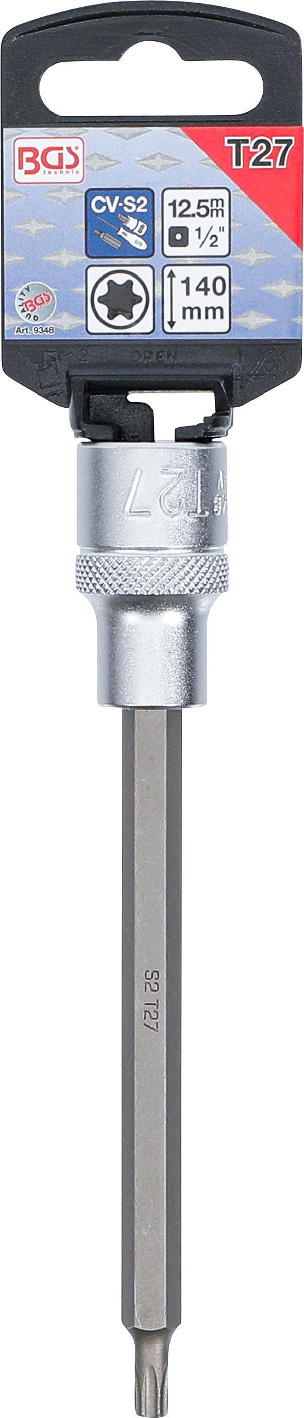 BGS technic Bit-Einsatz | Lnge 140 mm | Antrieb Innenvierkant 12,5 mm