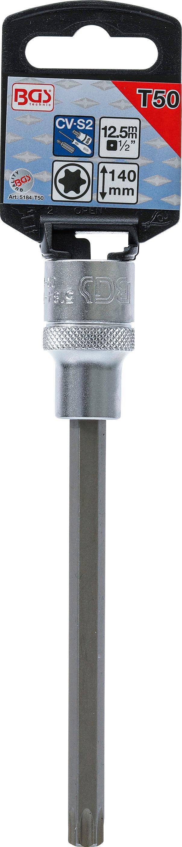 Bit-Einsatz "BGS" - 1/2" Antrieb - T-Profil Chrom-Vanadium-Stahl