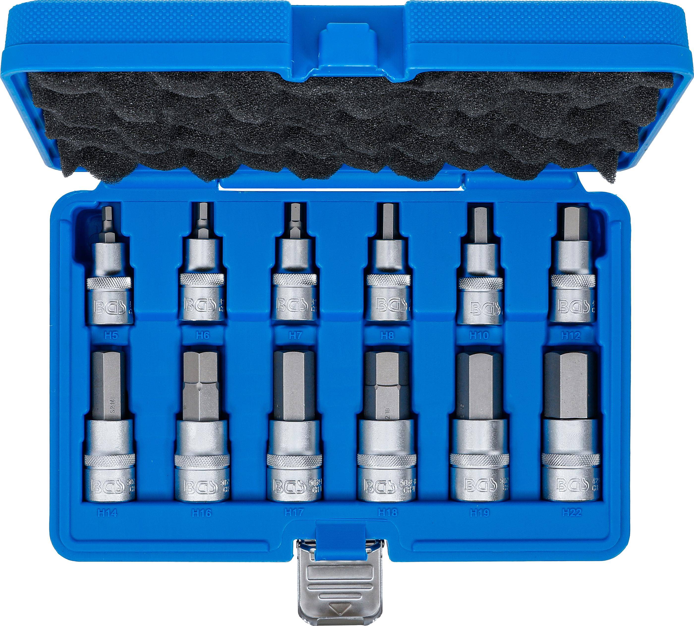 BGS technic Bit-Einsatz-Satz | Antrieb Innenvierkant 12,5 mm (1/2") |