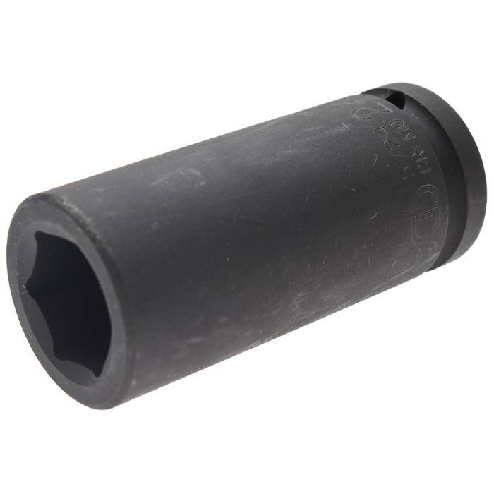 Kraft-Einsatz - tief - 3/4" Antrieb - 24 mm - CR-MO-Stahl - phosphatiert - mit Rille und Bohrung für Haltekugel