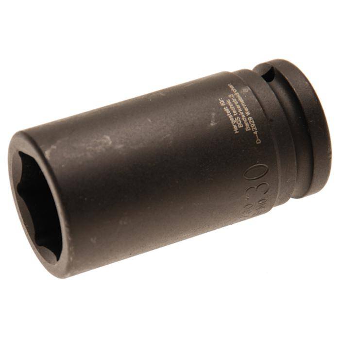 Kraft-Einsatz - tief - 3/4" Antrieb - 30 mm - CR-MO-Stahl - phosphatiert - mit Rille und Bohrung für Haltekugel