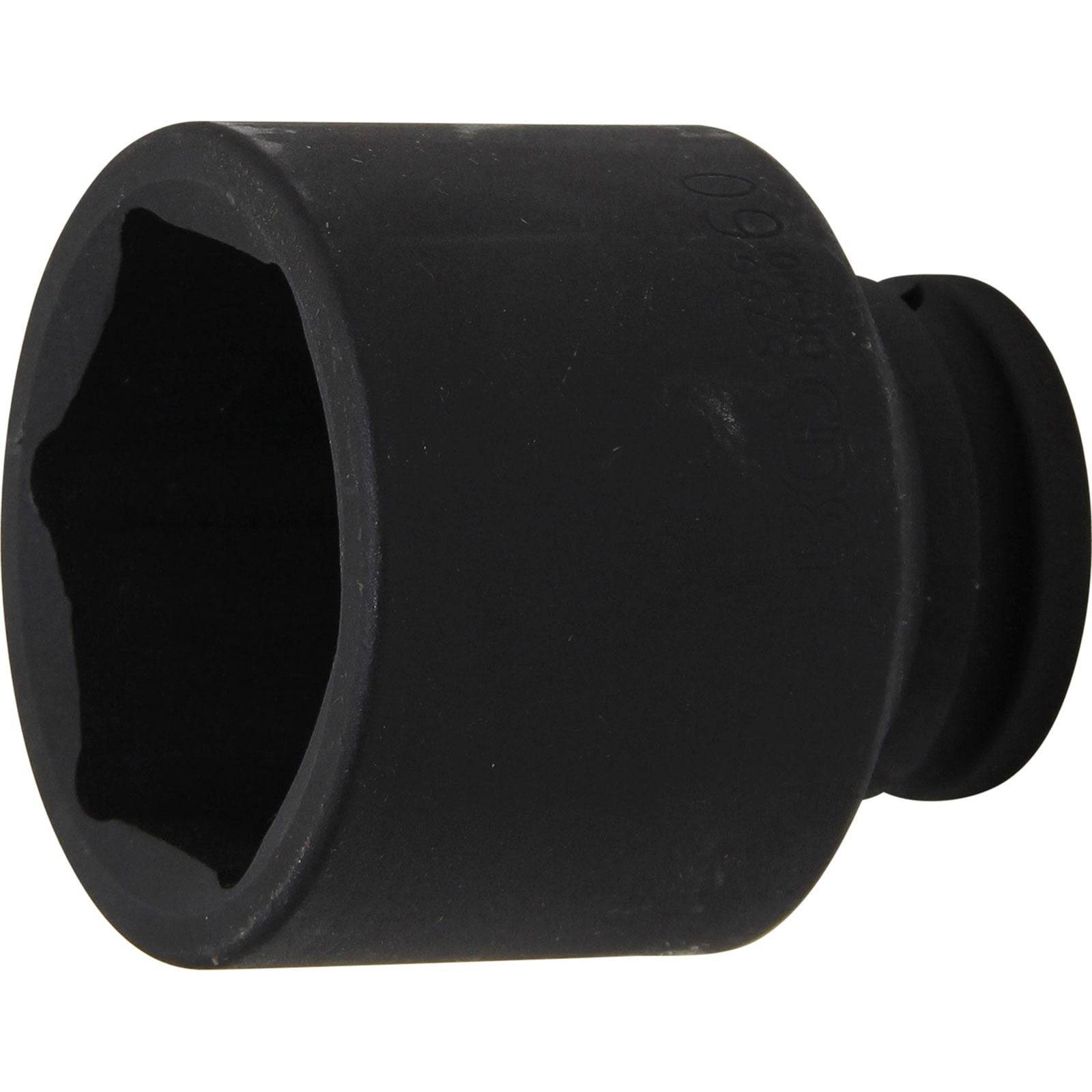 Eine schwarze Schlagschraube mit sechskantiger Öffnung, die für mechanische Anwendungen konzipiert ist und eine robuste, solide Konstruktion aufweist.