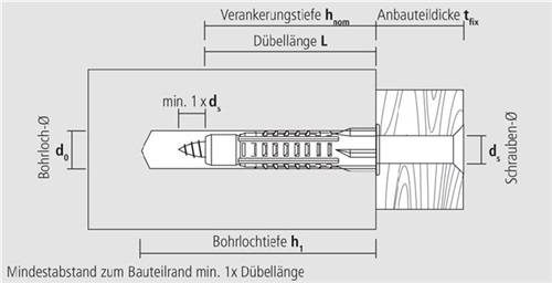 Mehrzweckdübel MZ 12 12x71mm o.Kragen 50St./VE,12VE/Umkarton APOLO MEA