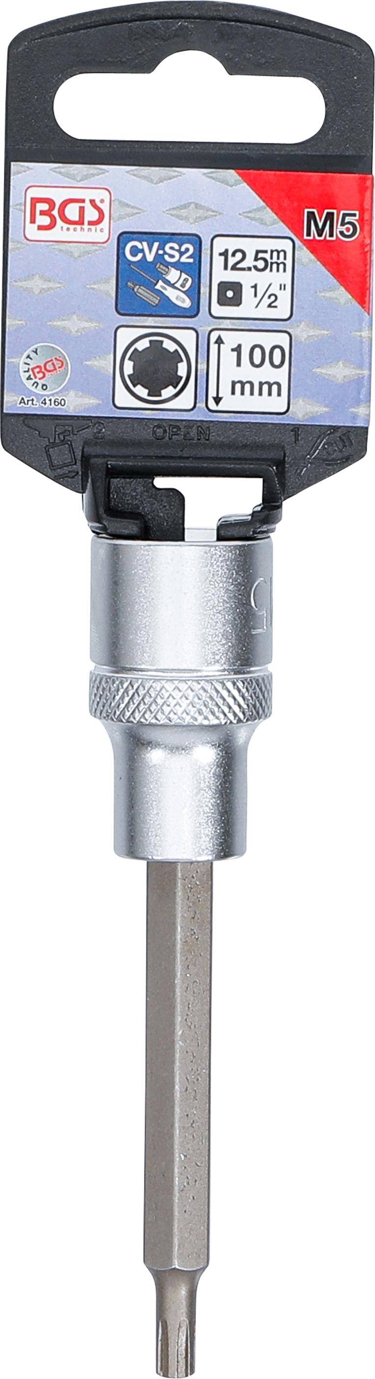BGS technic Bit-Einsatz | Lnge 100 mm | Antrieb Innenvierkant 12,5 mm