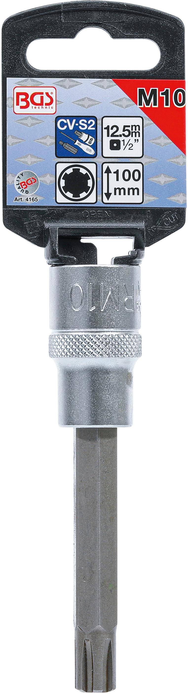 BGS technic Bit-Einsatz | Lnge 100 mm | Antrieb Innenvierkant 12,5 mm