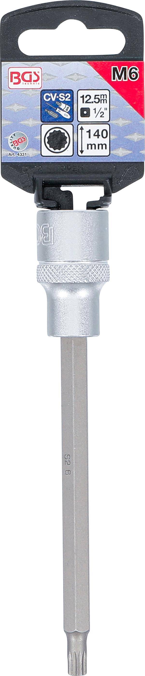 BGS technic Bit-Einsatz | Lnge 140 mm | Antrieb Innenvierkant 12,5 mm