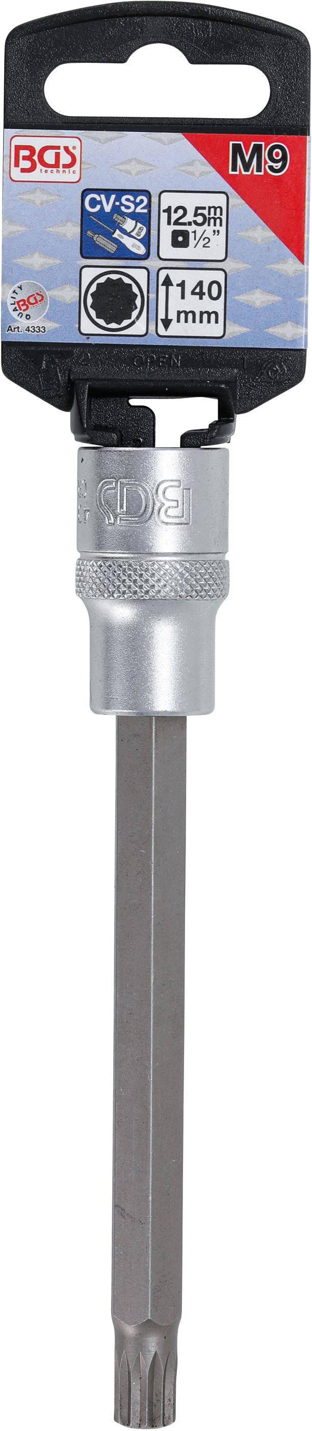 BGS technic Bit-Einsatz | Lnge 140 mm | Antrieb Innenvierkant 12,5 mm