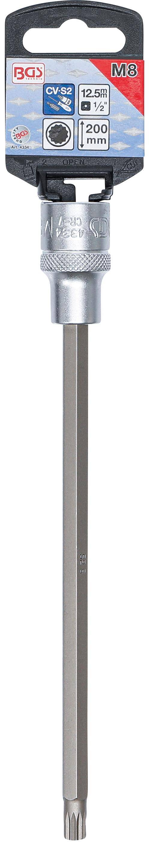 BGS technic Bit-Einsatz | Lnge 200 mm | Antrieb Innenvierkant 12,5 mm