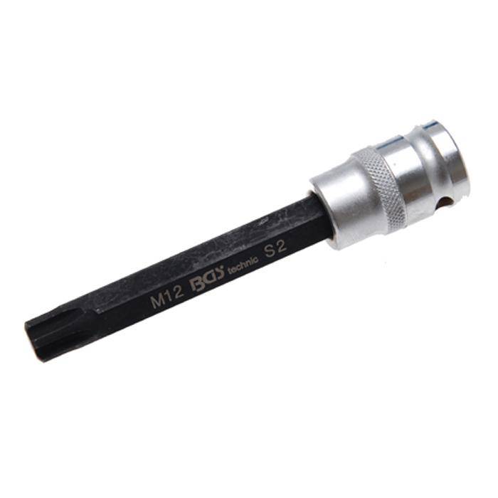 Bit-Einsatz - 1/2" Antrieb - Ribe - 12x120 mm - gerändelt - CV-Stahl
