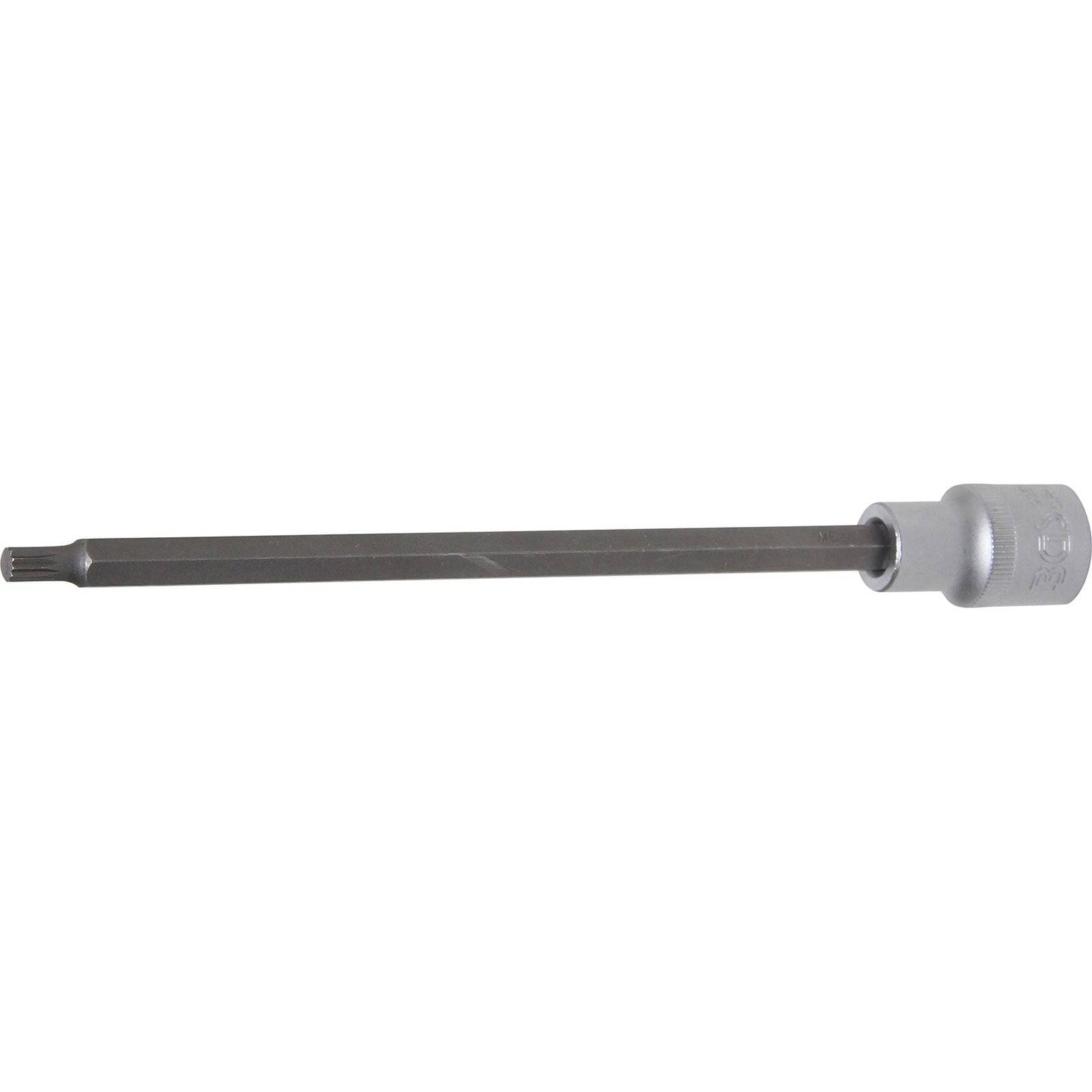 Ein langer Schraubendreher mit sechskantigem Schaft und einem Torx-Bit an der Spitze, der zum Befestigen von Schrauben mit sternenförmigen Mustern verwendet wird.