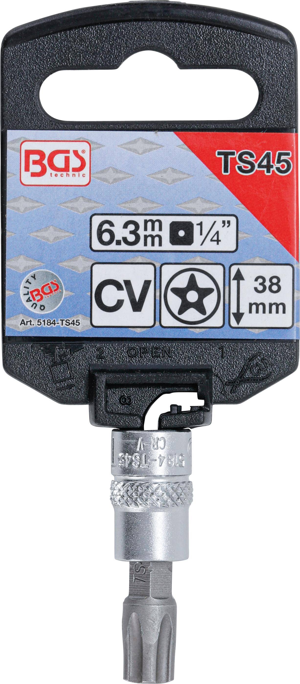 BGS Bit-Einsatz | Antrieb Innenvierkant 6,3 mm (1/4") | TS-Profil