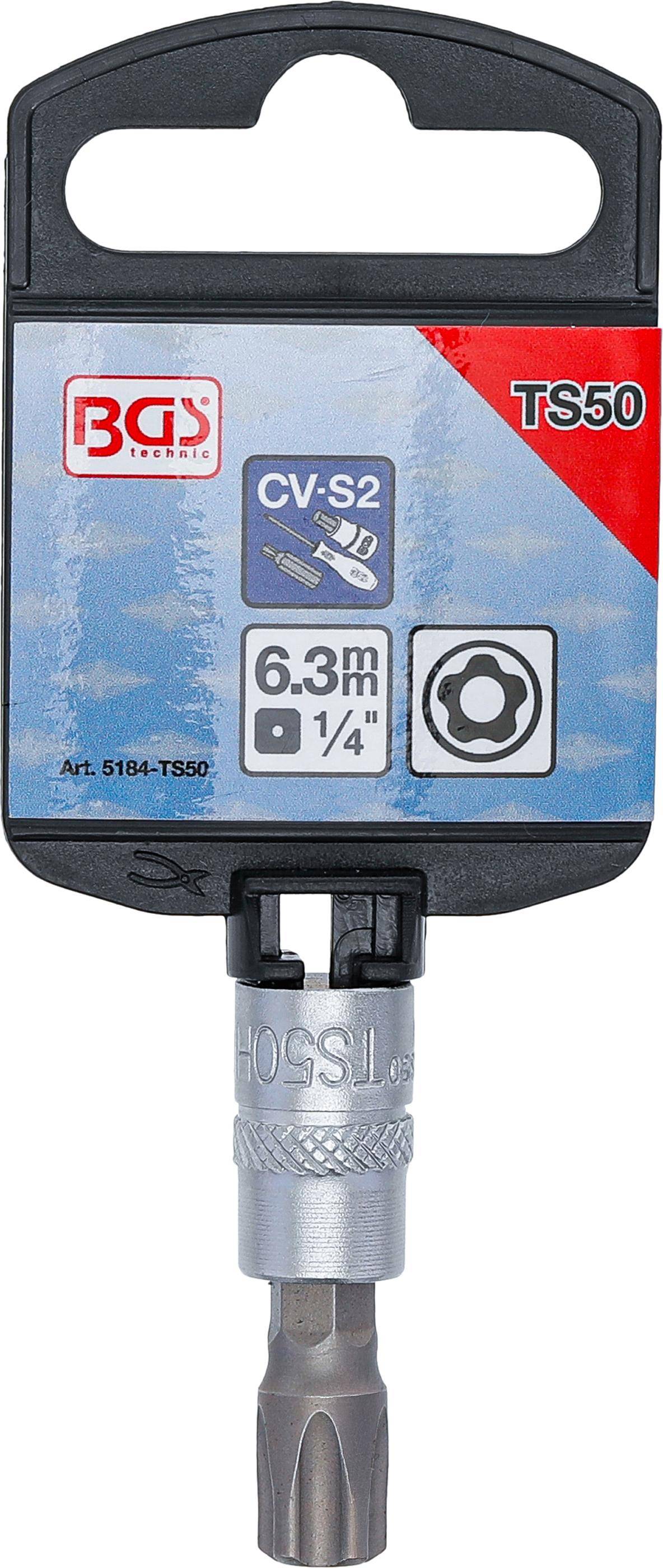 Verpackung für einen CV-S2, zeigt ein Antriebssteckschlüssel-Werkzeug mit 6,3mm (1/4