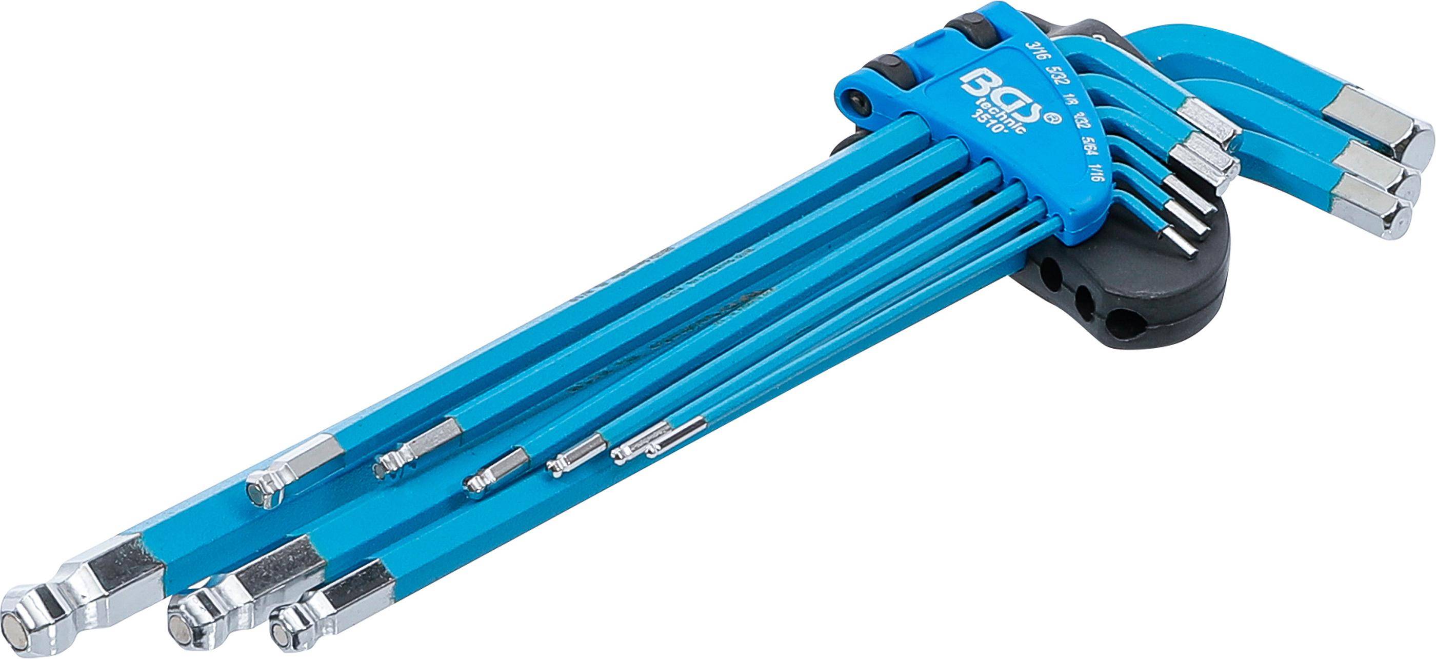 BGS Winkelschlssel-Satz | extra lang | Innensechskant | Zollgren |