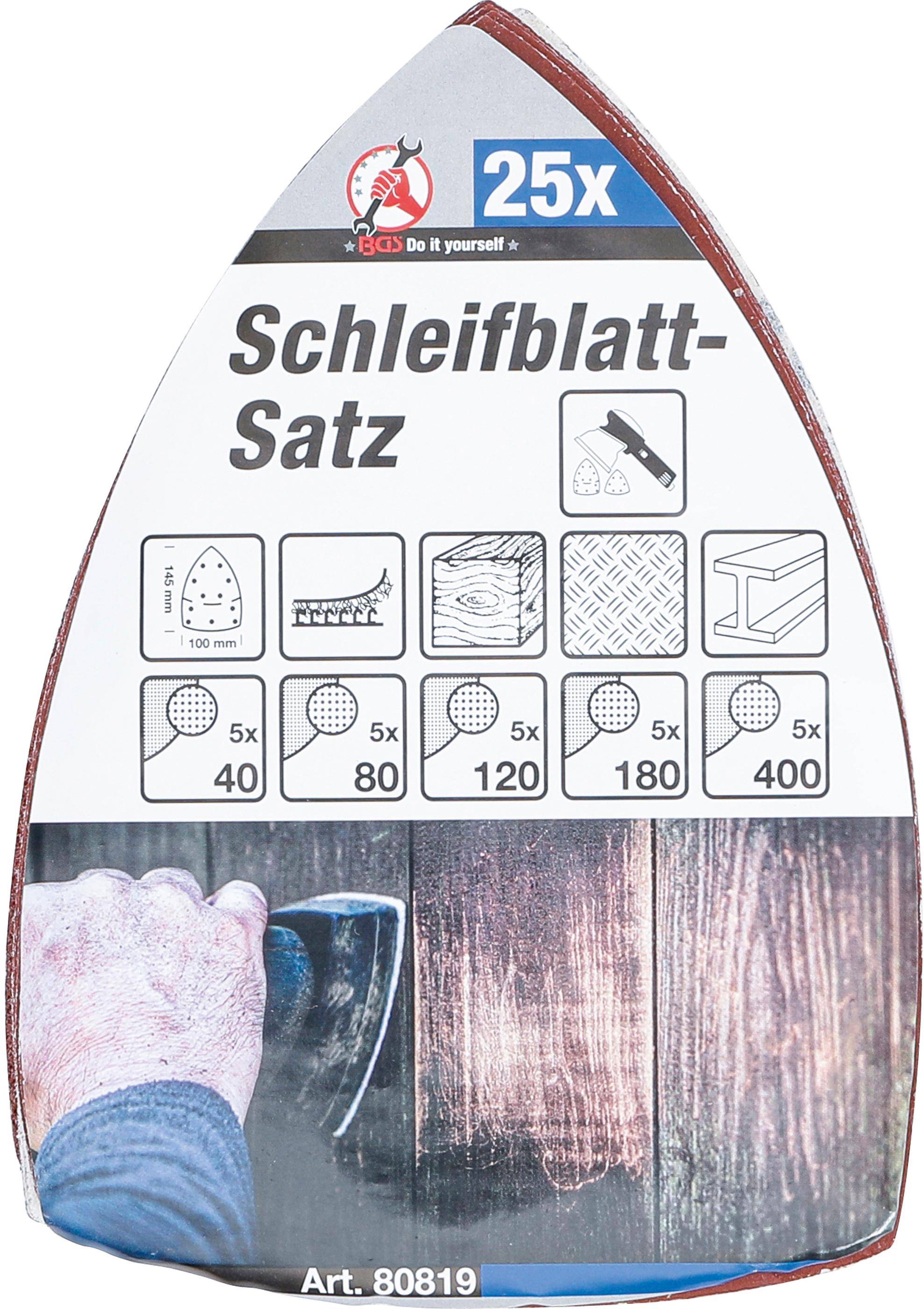 BGS Do It Yourself Schleifblatt-Satz für Multischleifer | 145 x 100