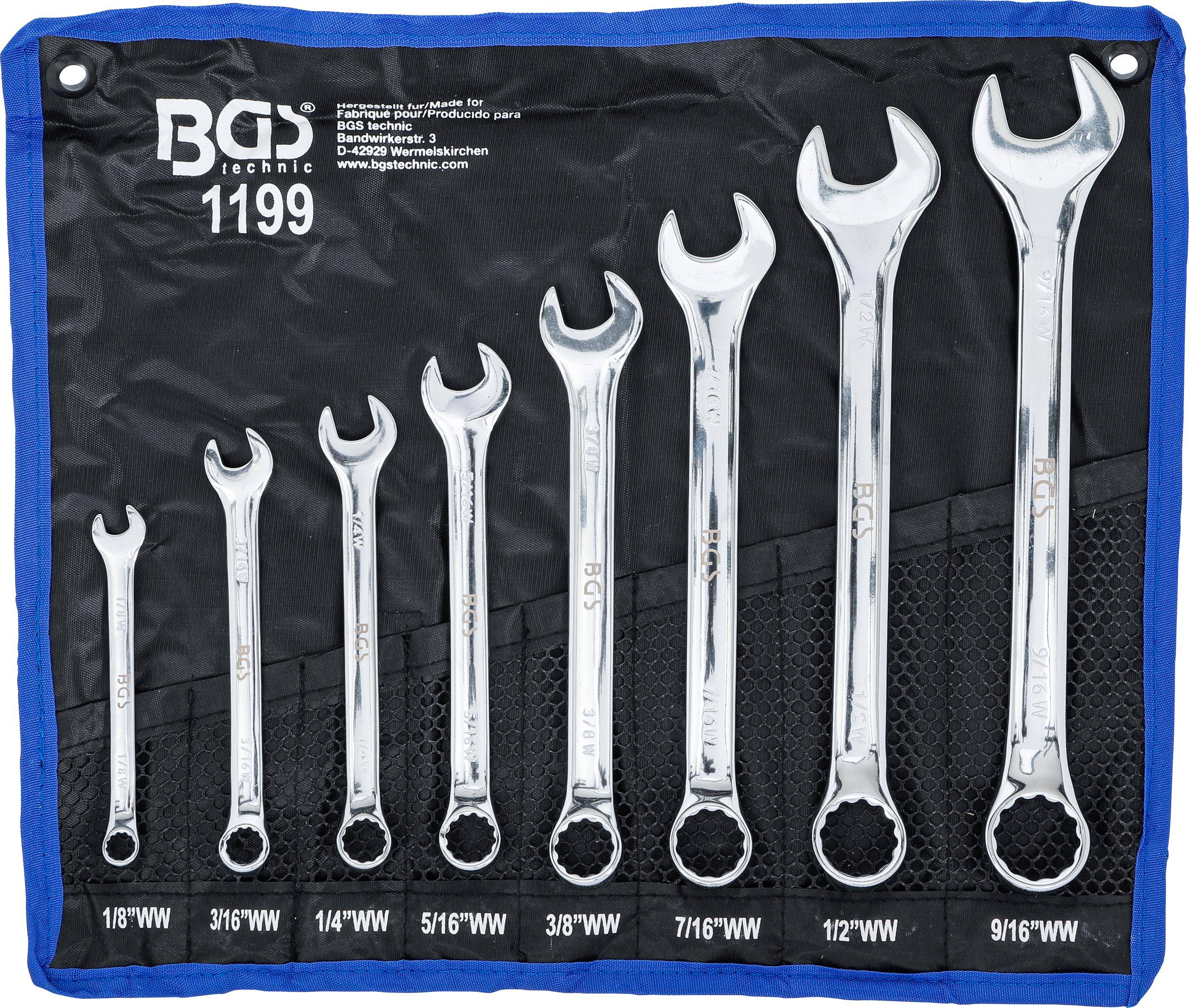 BGS Maul-Ringschlssel-Satz | Zollgren | SW 1/8" - 9/16" Withworth |