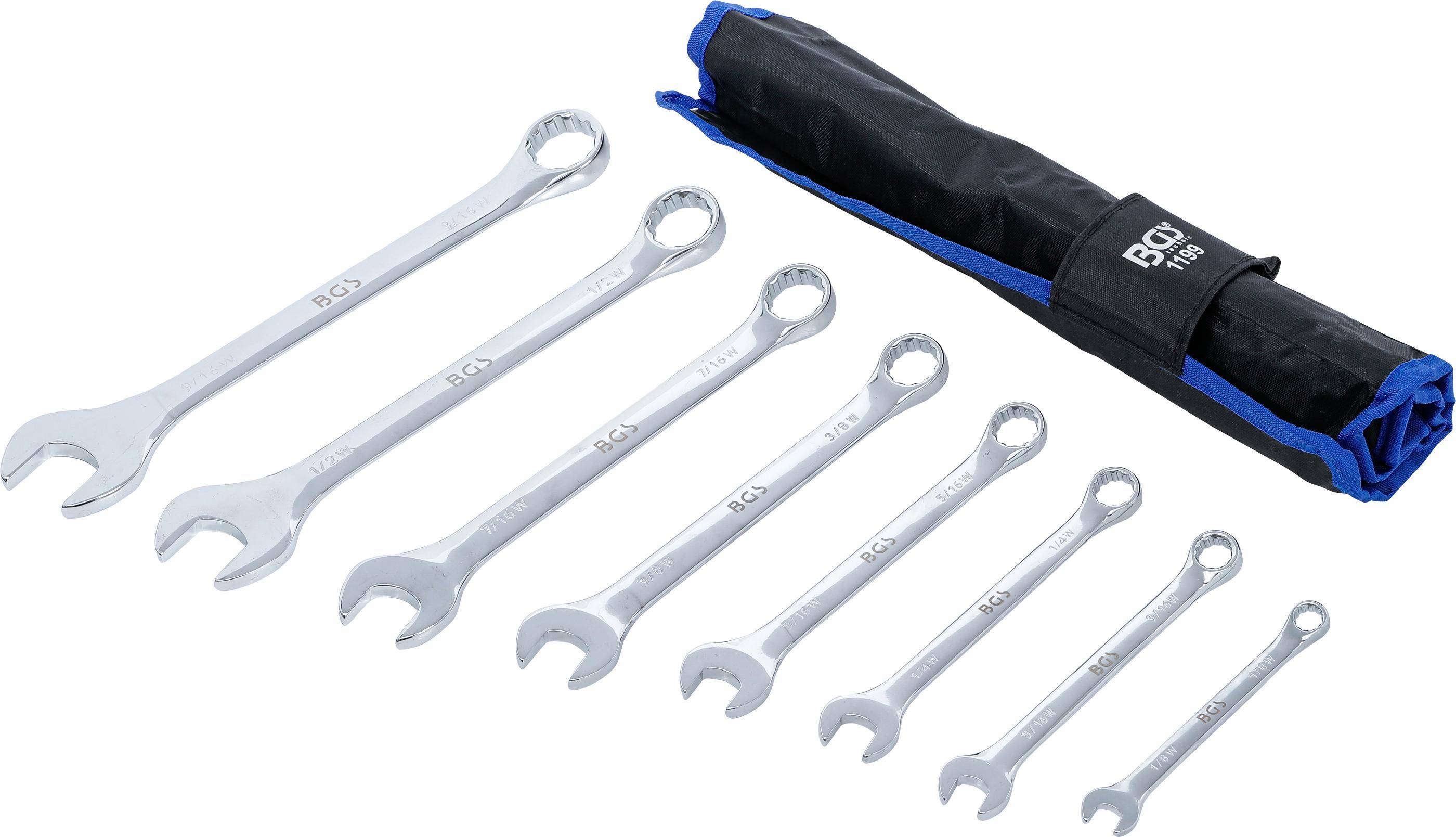 BGS Maul-Ringschlssel-Satz | Zollgren | SW 1/8" - 9/16" Withworth |