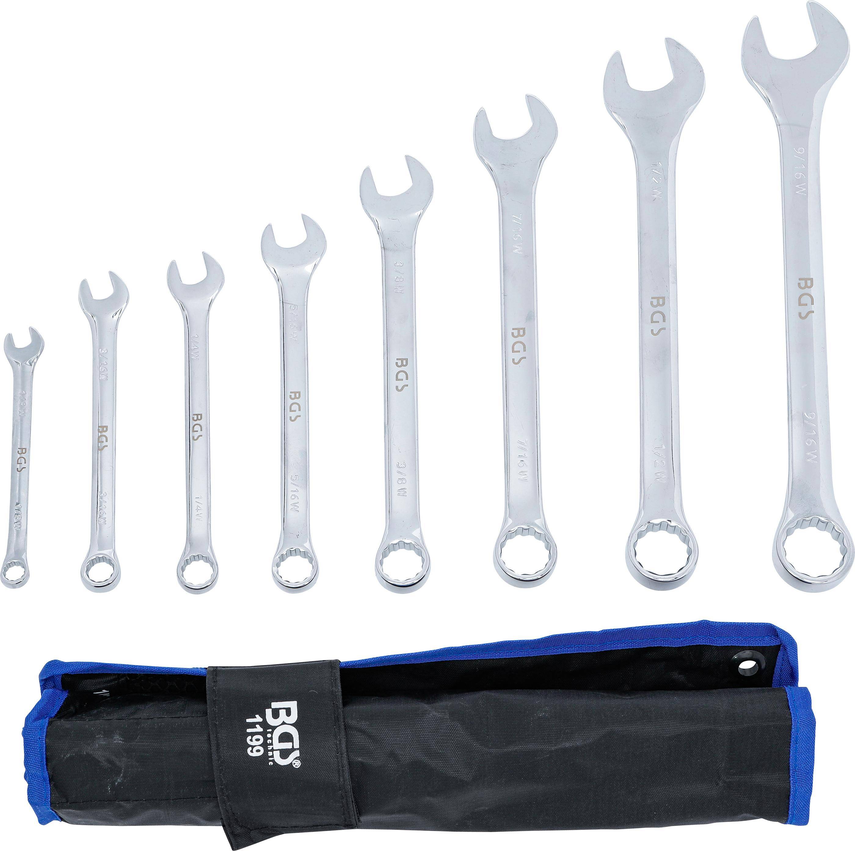 BGS Maul-Ringschlssel-Satz | Zollgren | SW 1/8" - 9/16" Withworth |