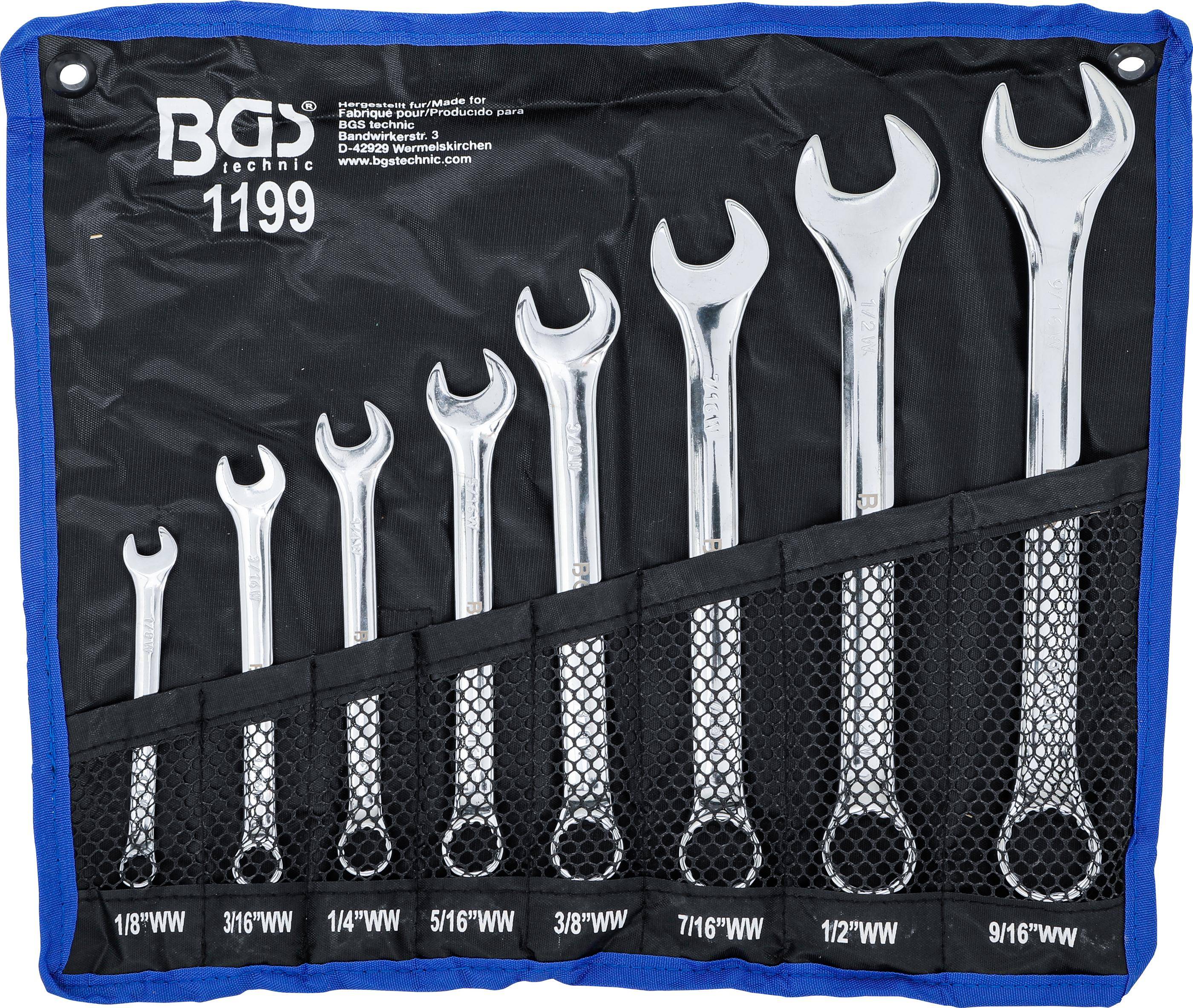BGS Maul-Ringschlssel-Satz | Zollgren | SW 1/8" - 9/16" Withworth |