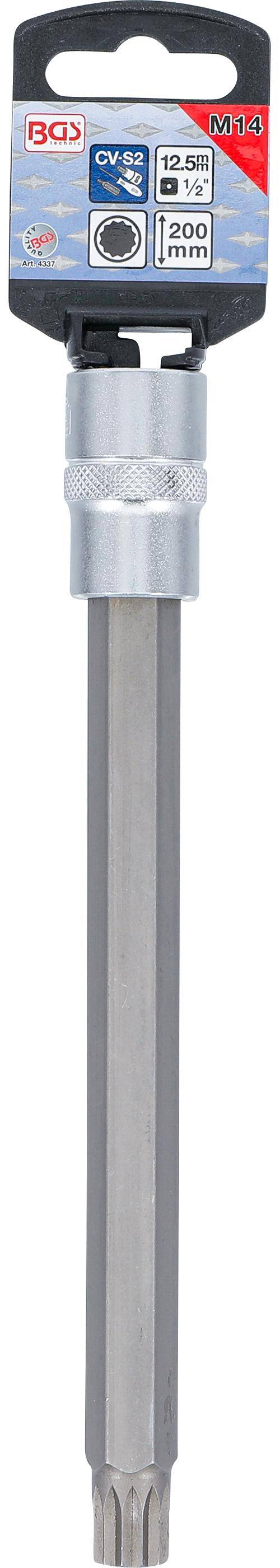BGS technic Bit-Einsatz | Lnge 200 mm | Antrieb Innenvierkant 12,5 mm