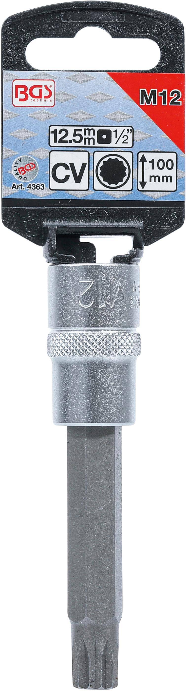 BGS Bit-Einsatz | Lnge 100 mm | Antrieb Innenvierkant 12,5 mm (1/2")