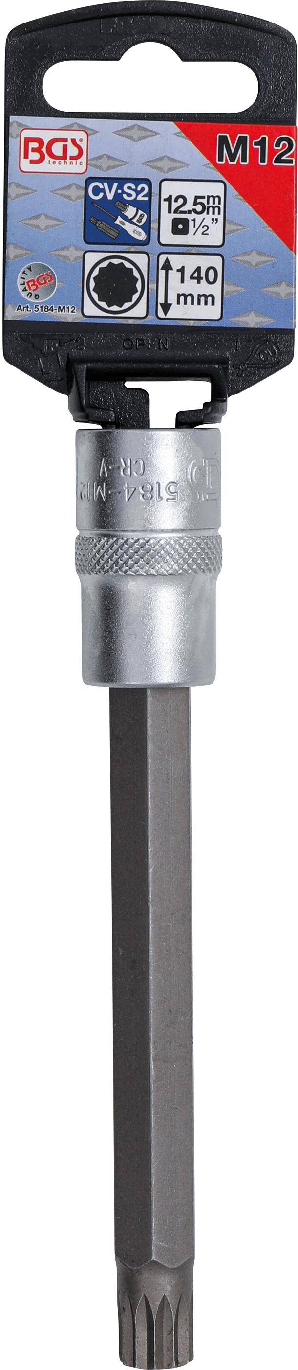 BGS Bit-Einsatz | Länge 140 mm | Antrieb Innenvierkant 12,5 mm (1/2")