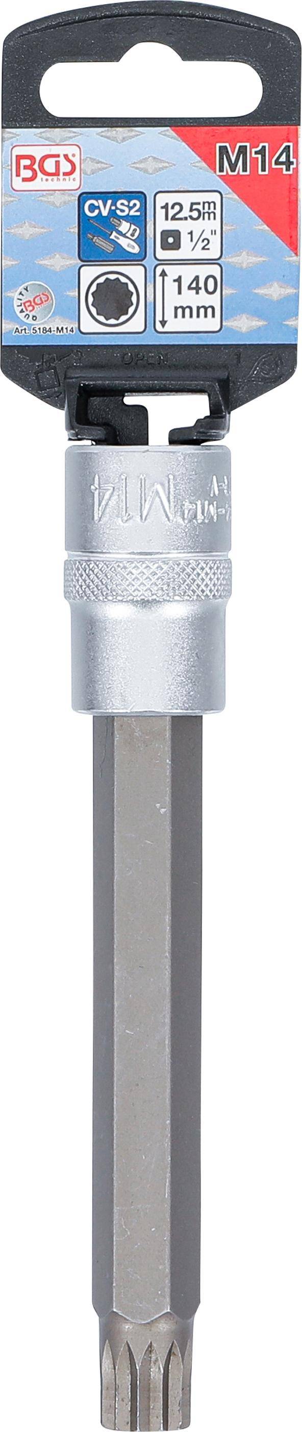 BGS Bit-Einsatz | Länge 140 mm | Antrieb Innenvierkant 12,5 mm (1/2")