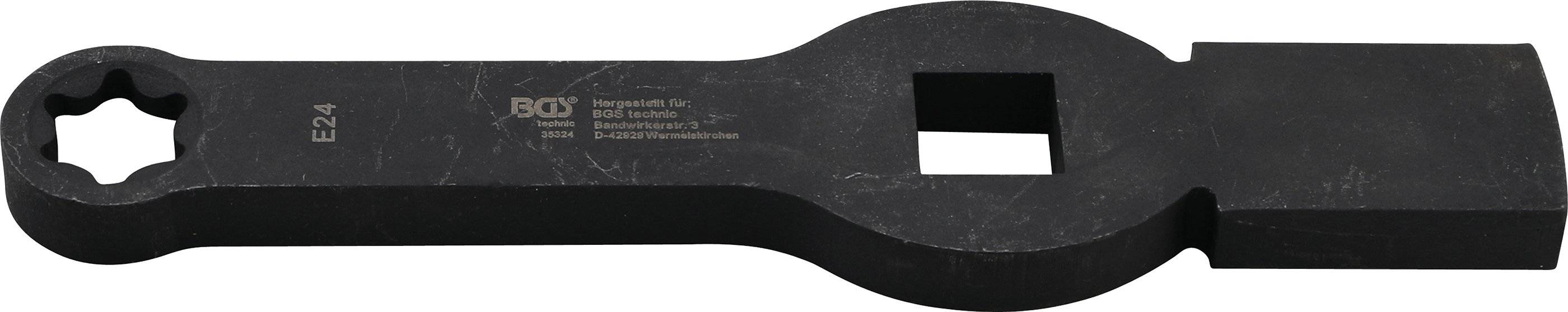 Schlag-Ringschlüssel E-Profil (für Torx) mit 2 Schlagflächen SW E24