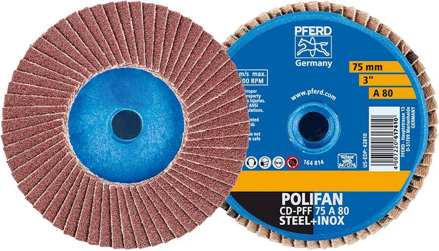 Mini-Polifan COMBIDISC 75mm K 80 Korund Pferd