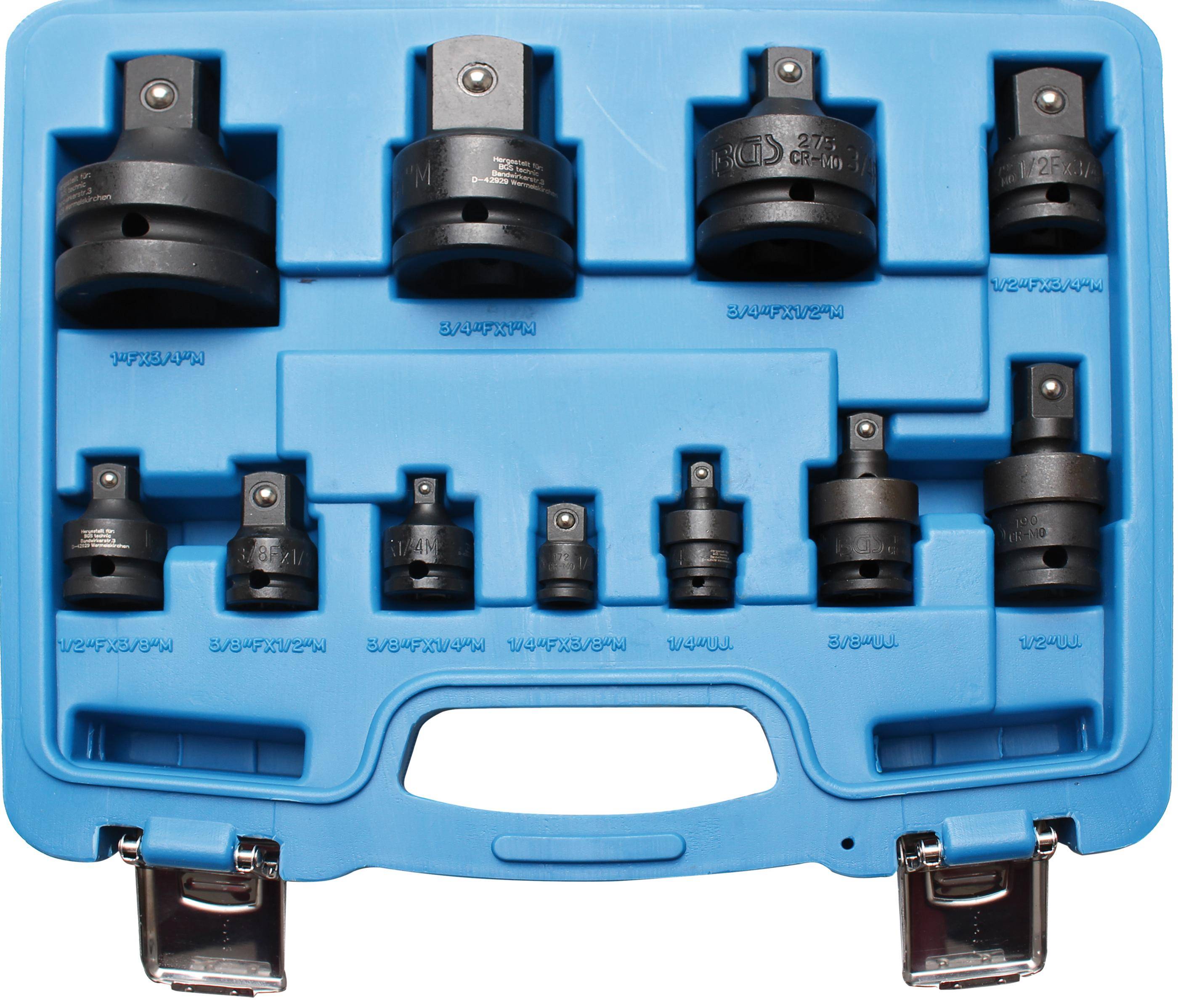 BGS Kraft-Adapter- und Kugelgelenk-Satz | 6,3 mm (1/4") - 25 mm (1")